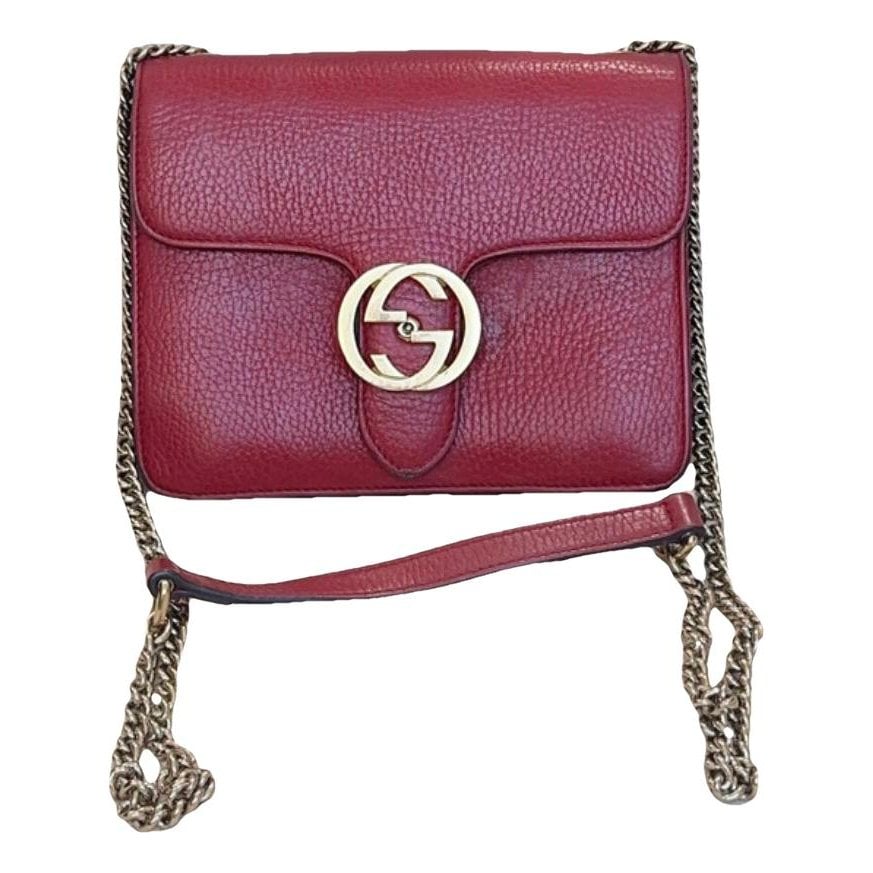 Interlocking leather handbag