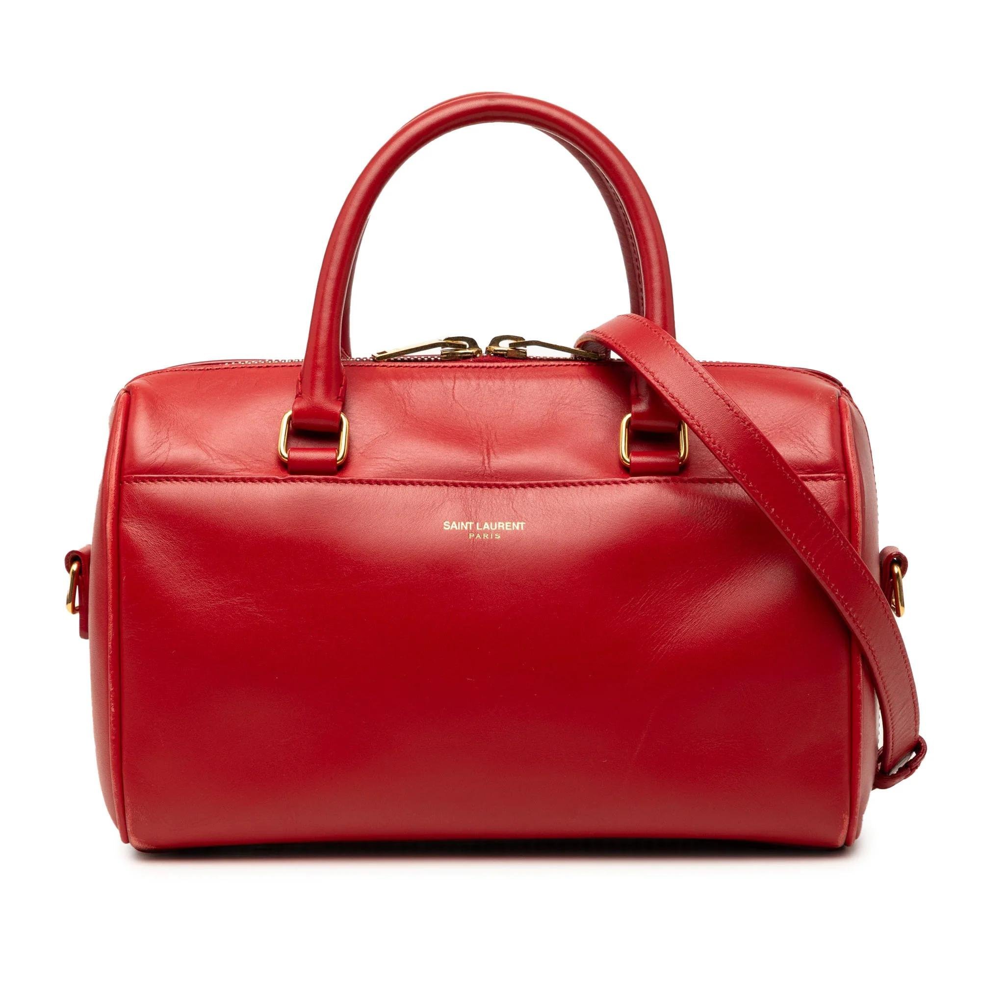 Duffle leather satchel