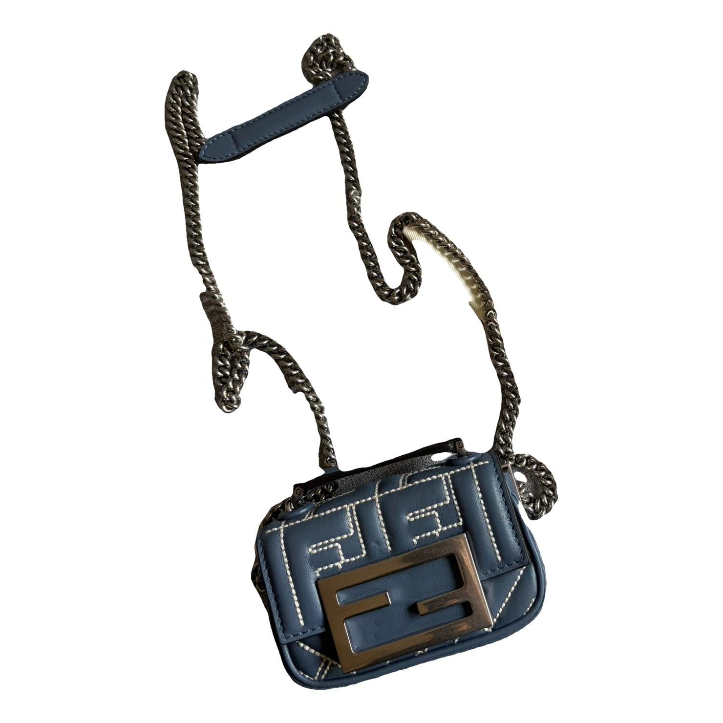 Baguette Chain Midi leather crossbody bag