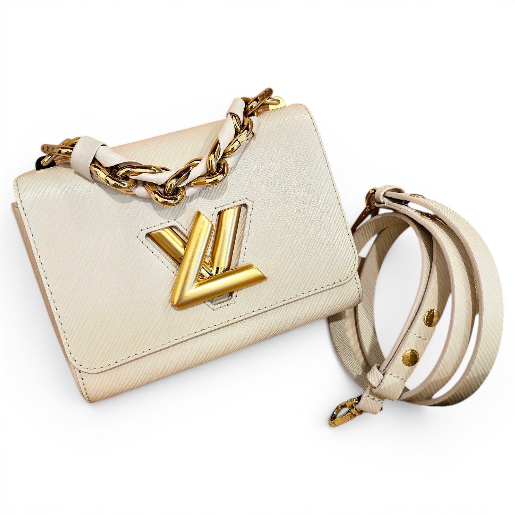 Twist leather handbag