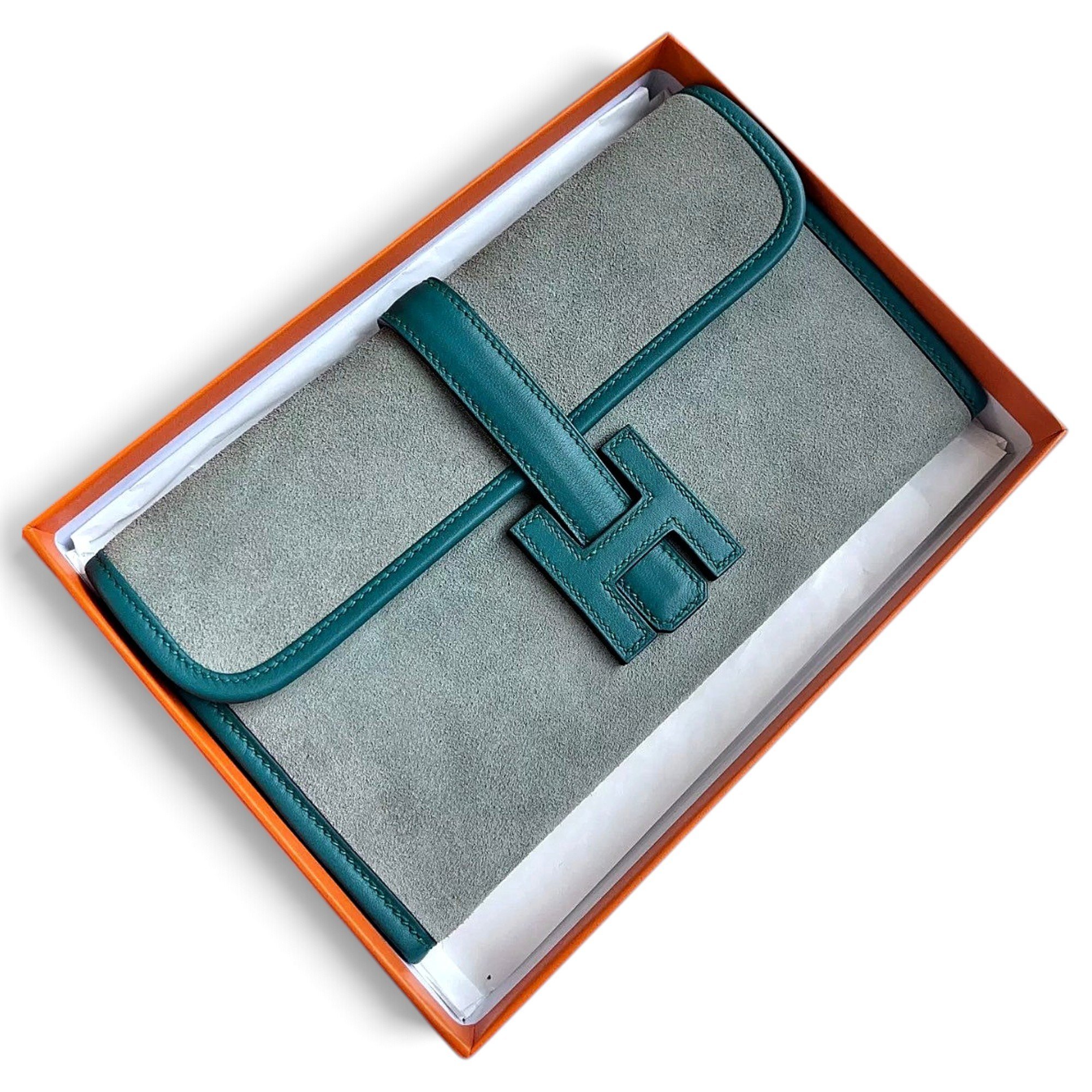 Jige leather clutch bag