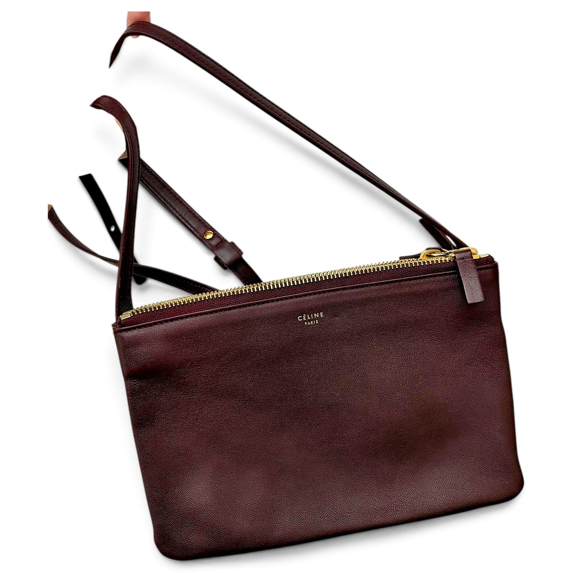 Trio leather crossbody bag
