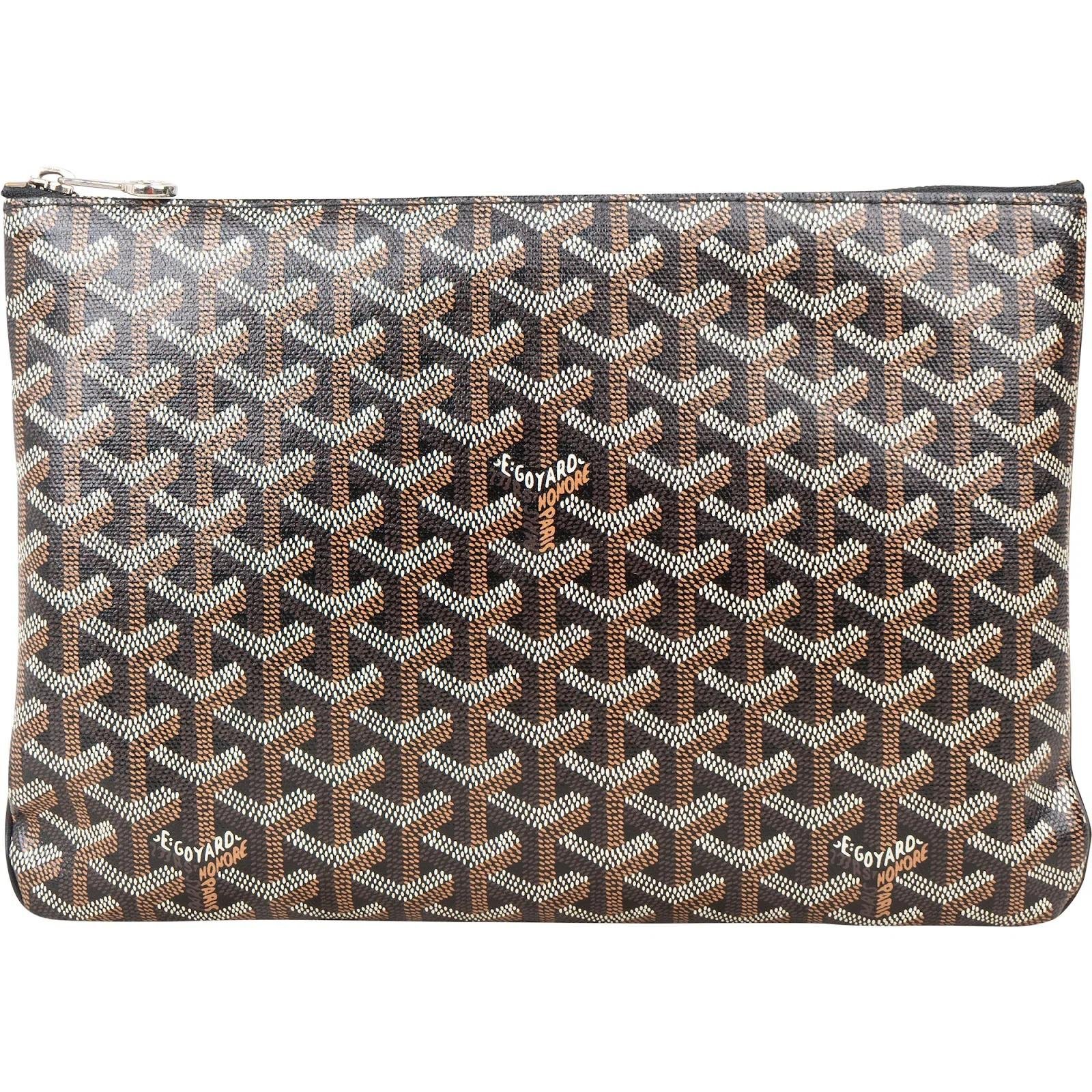 Goyard Sénat leather clutch bag