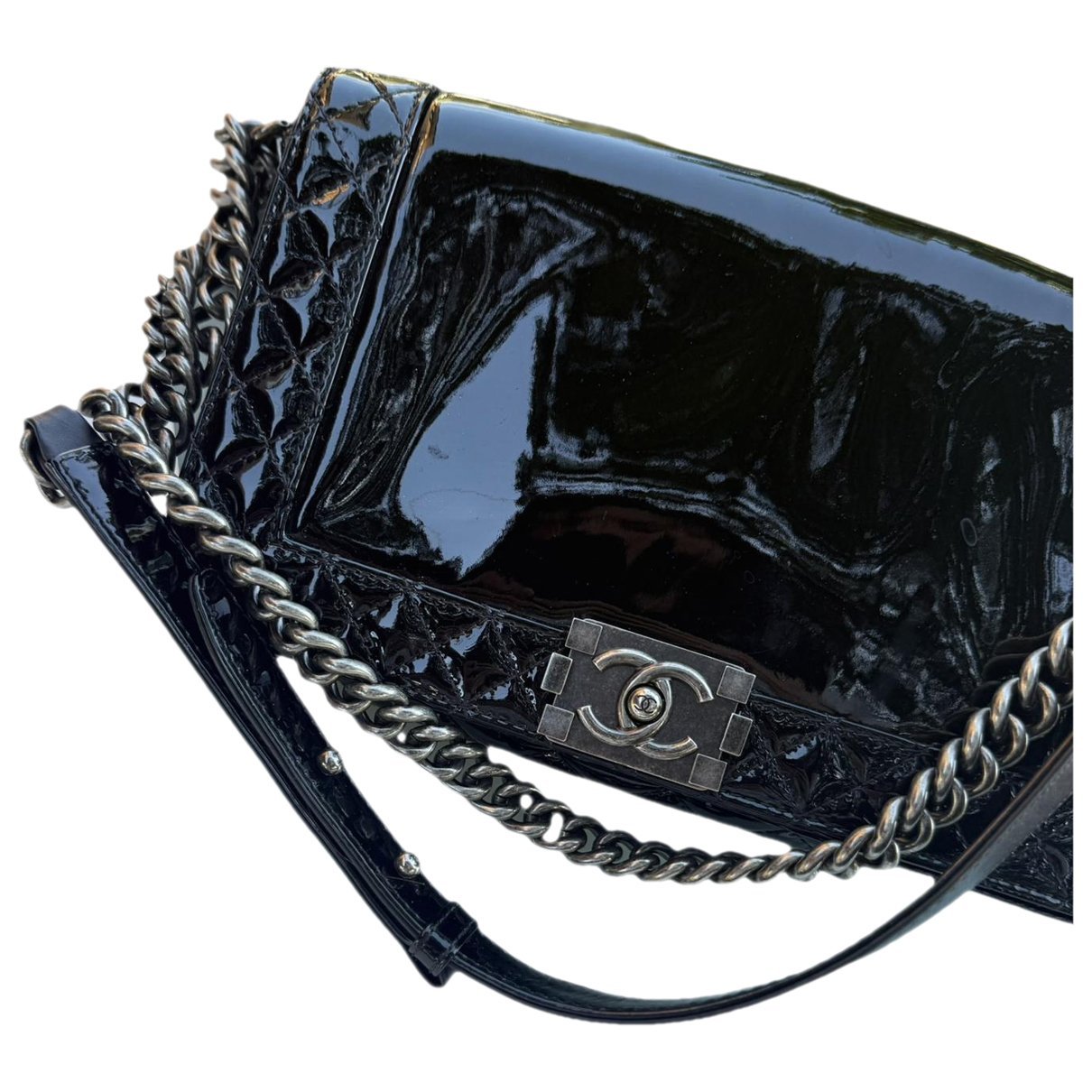 Boy patent leather handbag