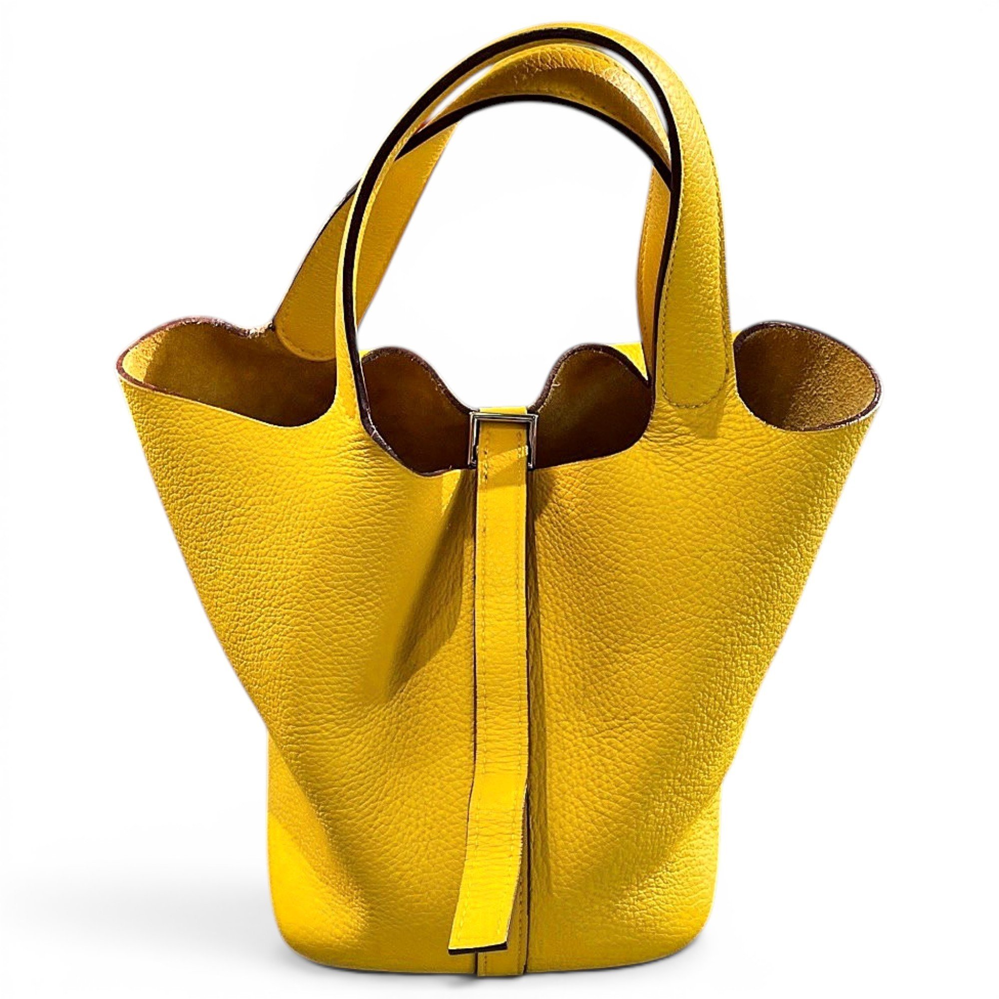 Picotin leather tote