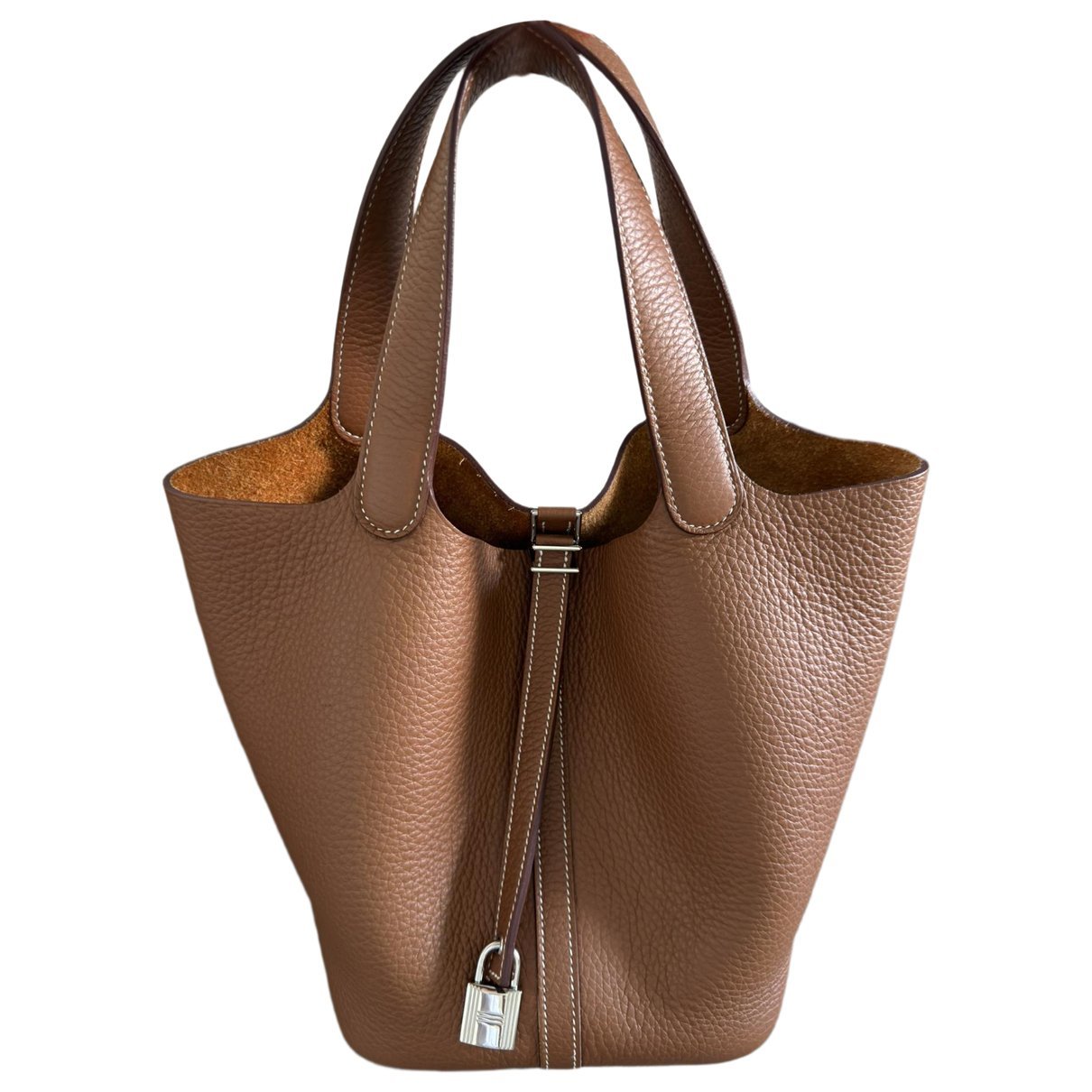 Picotin leather tote