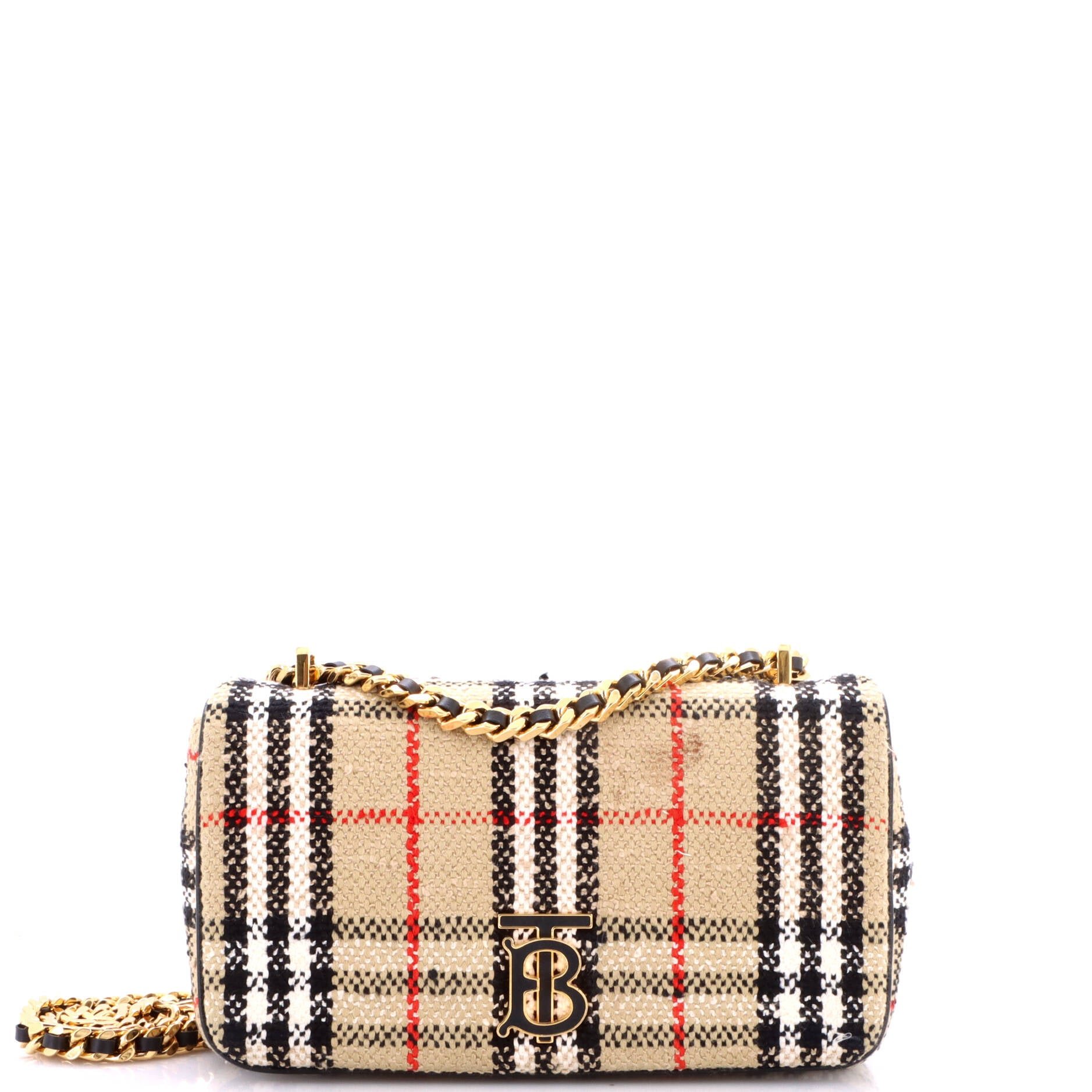 Lola Shoulder Bag Vintage Check Tweed Small
