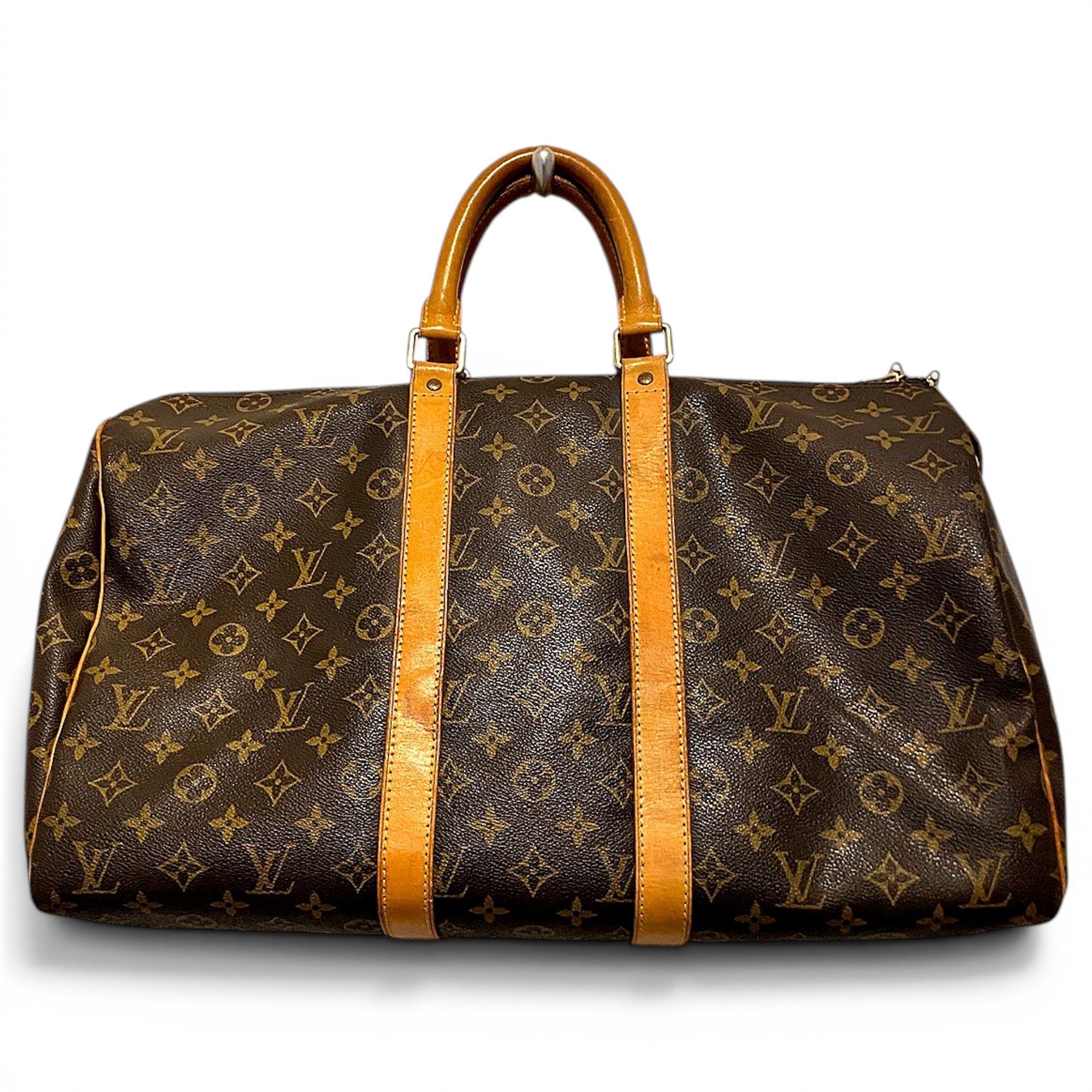 Keepall leather travel bag