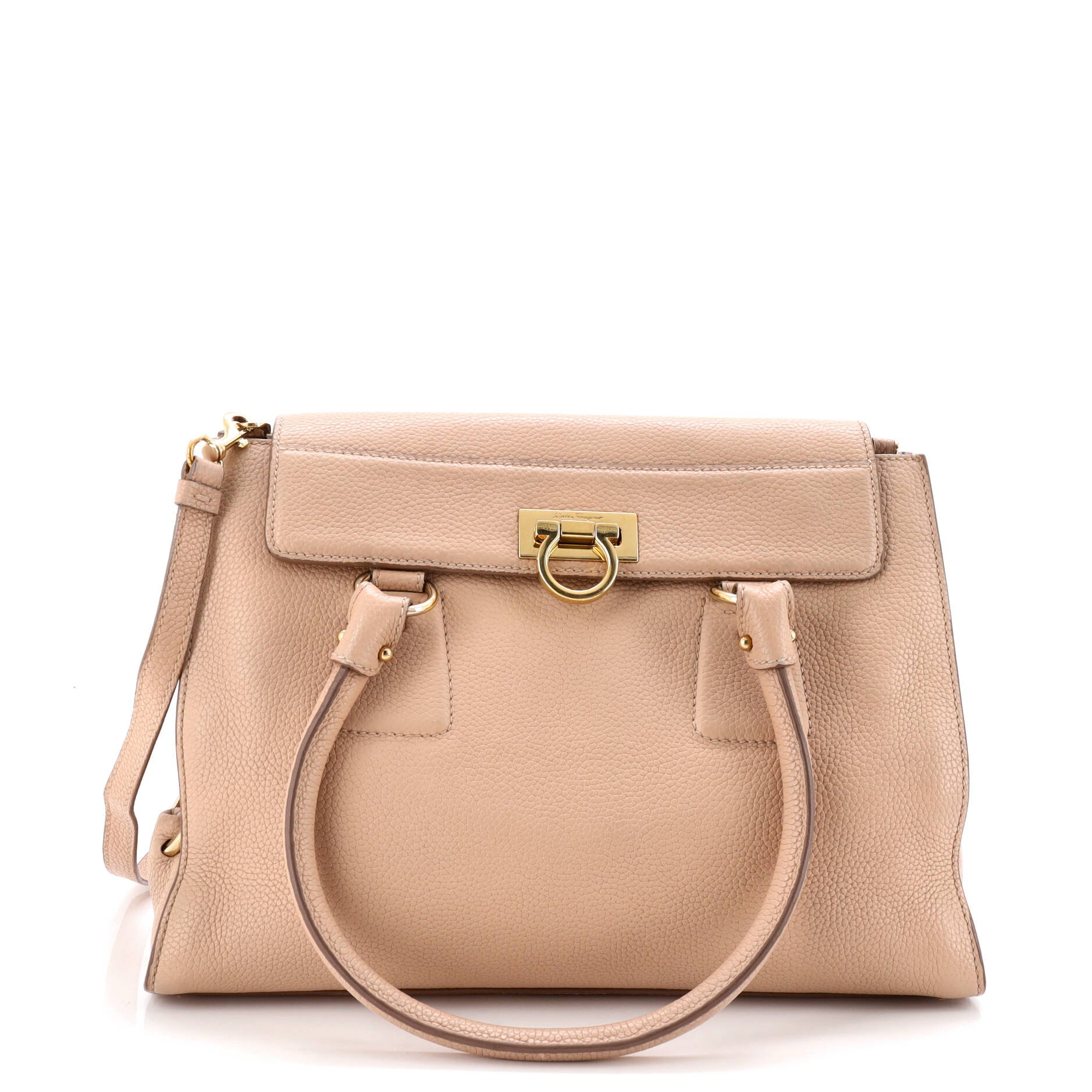 Salvatore Ferragamo Lotty Satchel Leather Medium