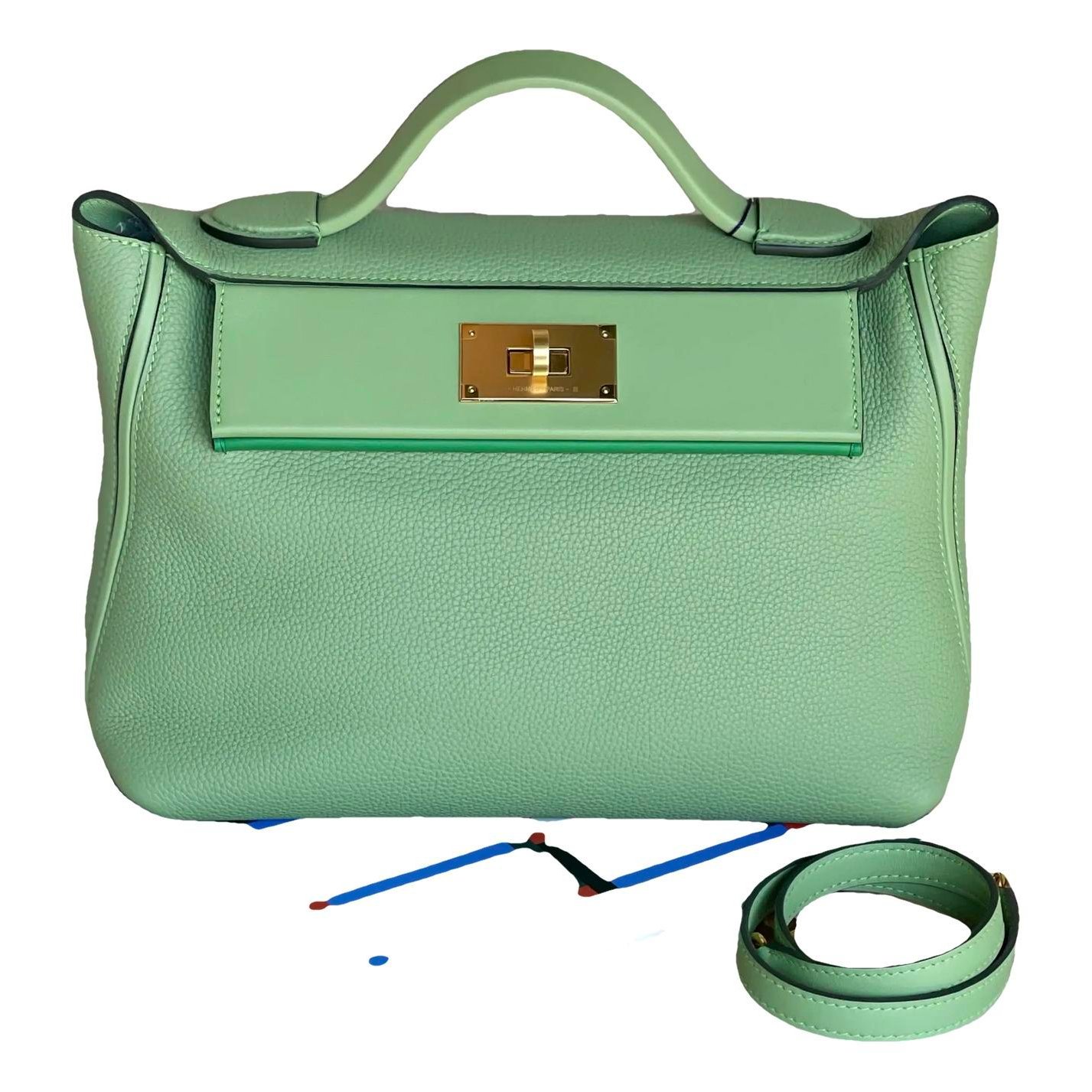 Hermes 24/24 leather handbag