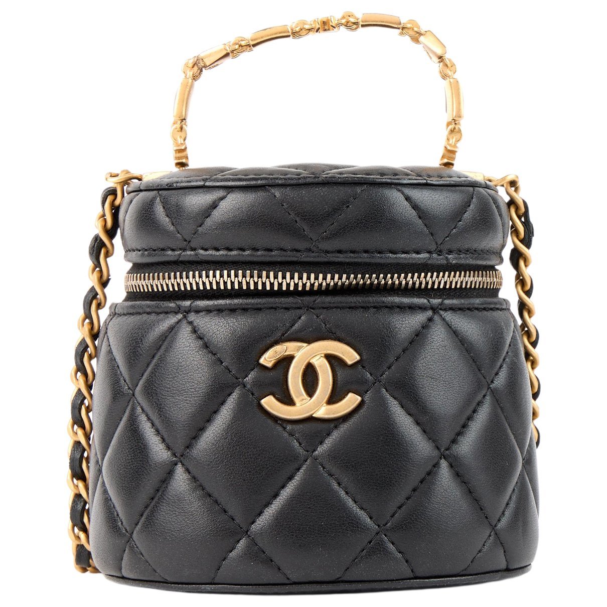 Vanity leather handbag