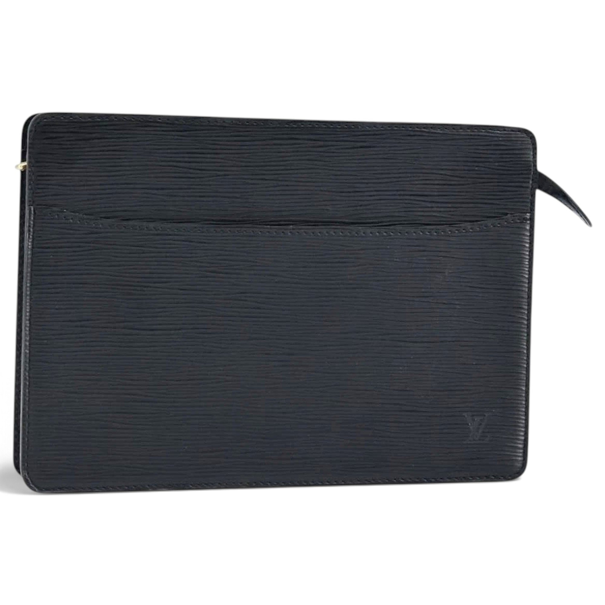 Leather clutch bag