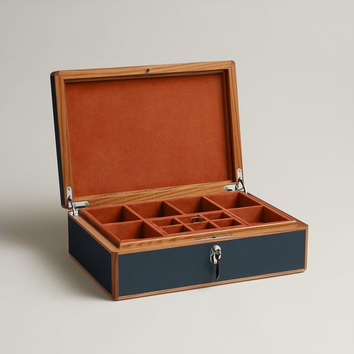 Bleu De Malte Amalthee Oxer Watch and Cufflink Box, Large Model