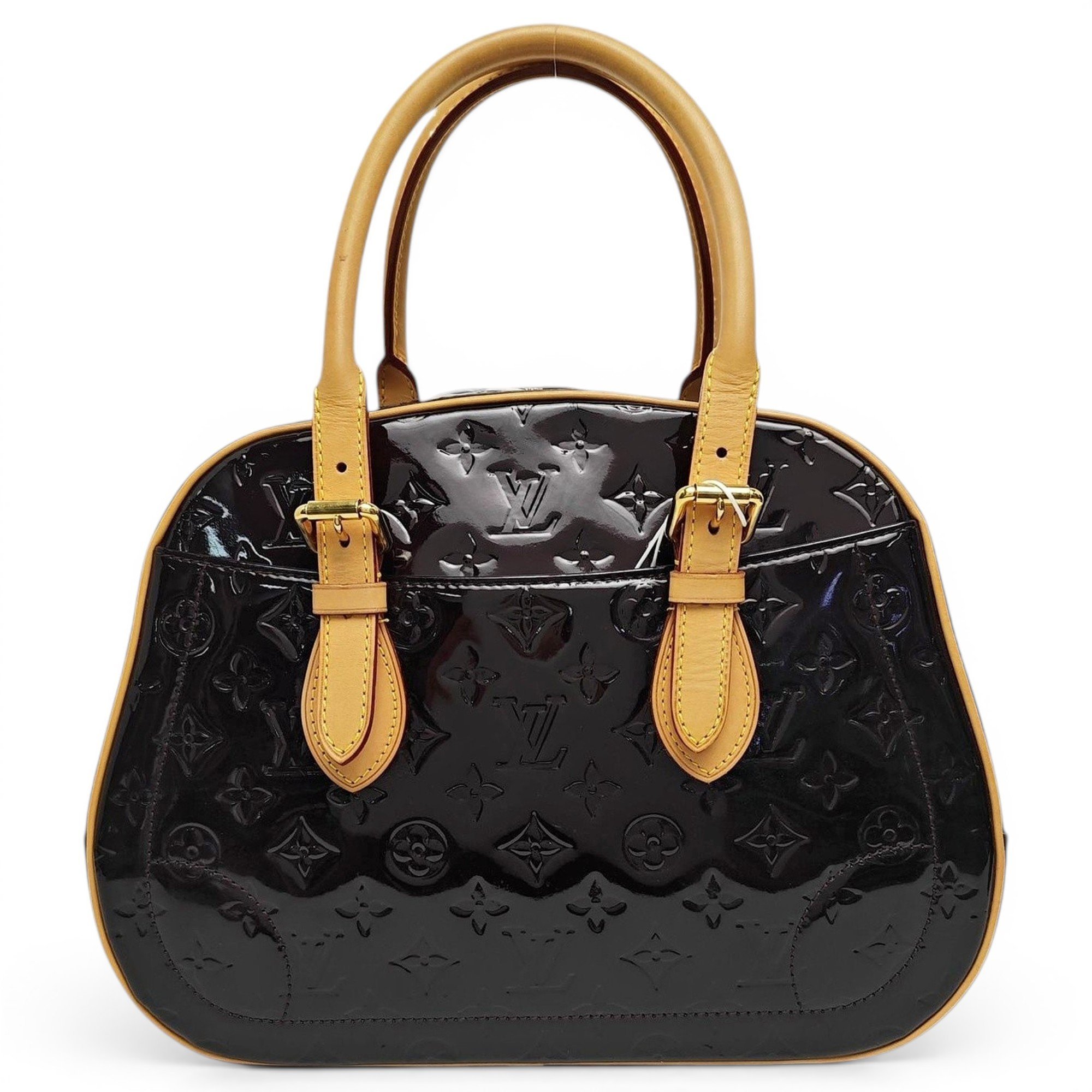 Patent leather handbag