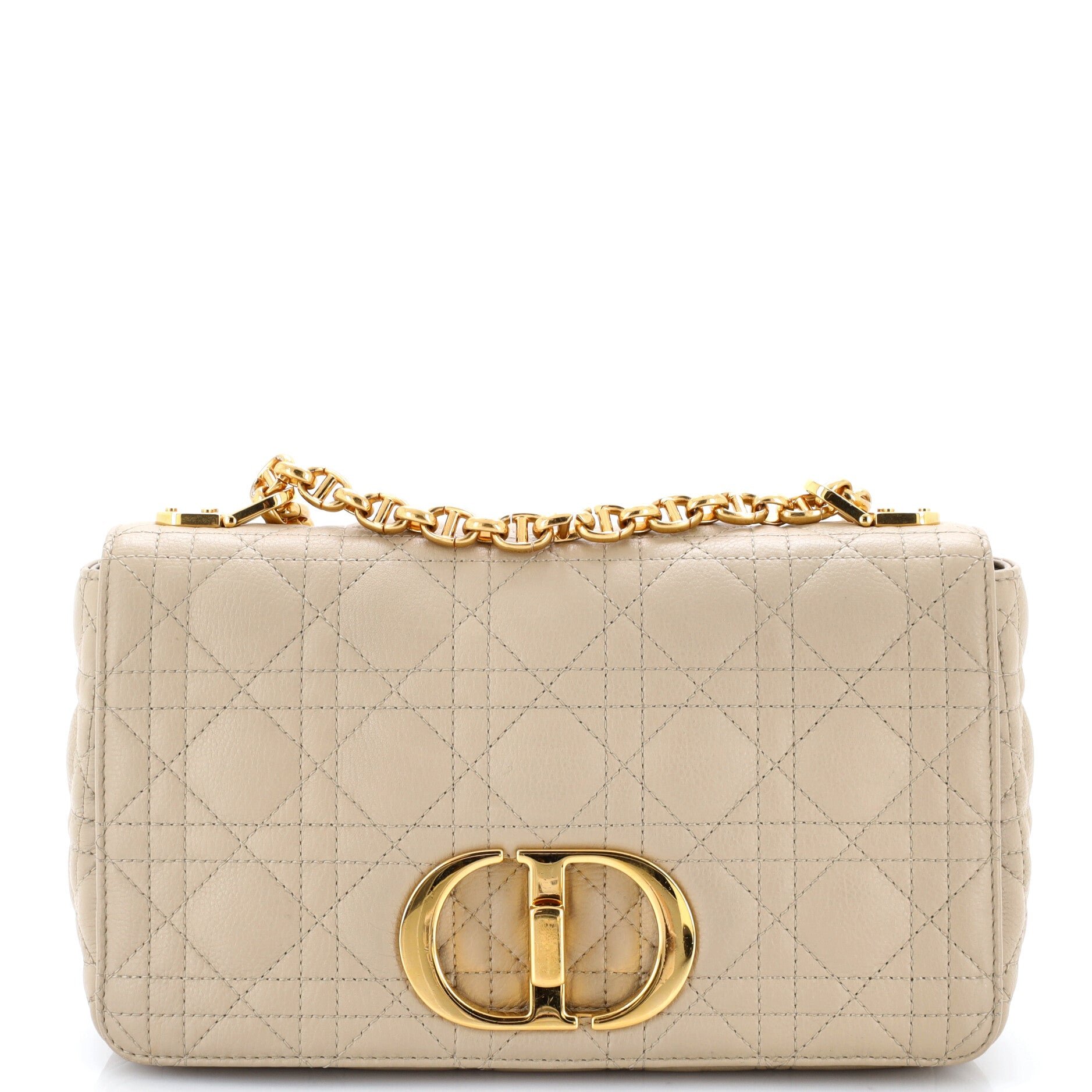Caro Bag Cannage Quilt Calfskin New Medium