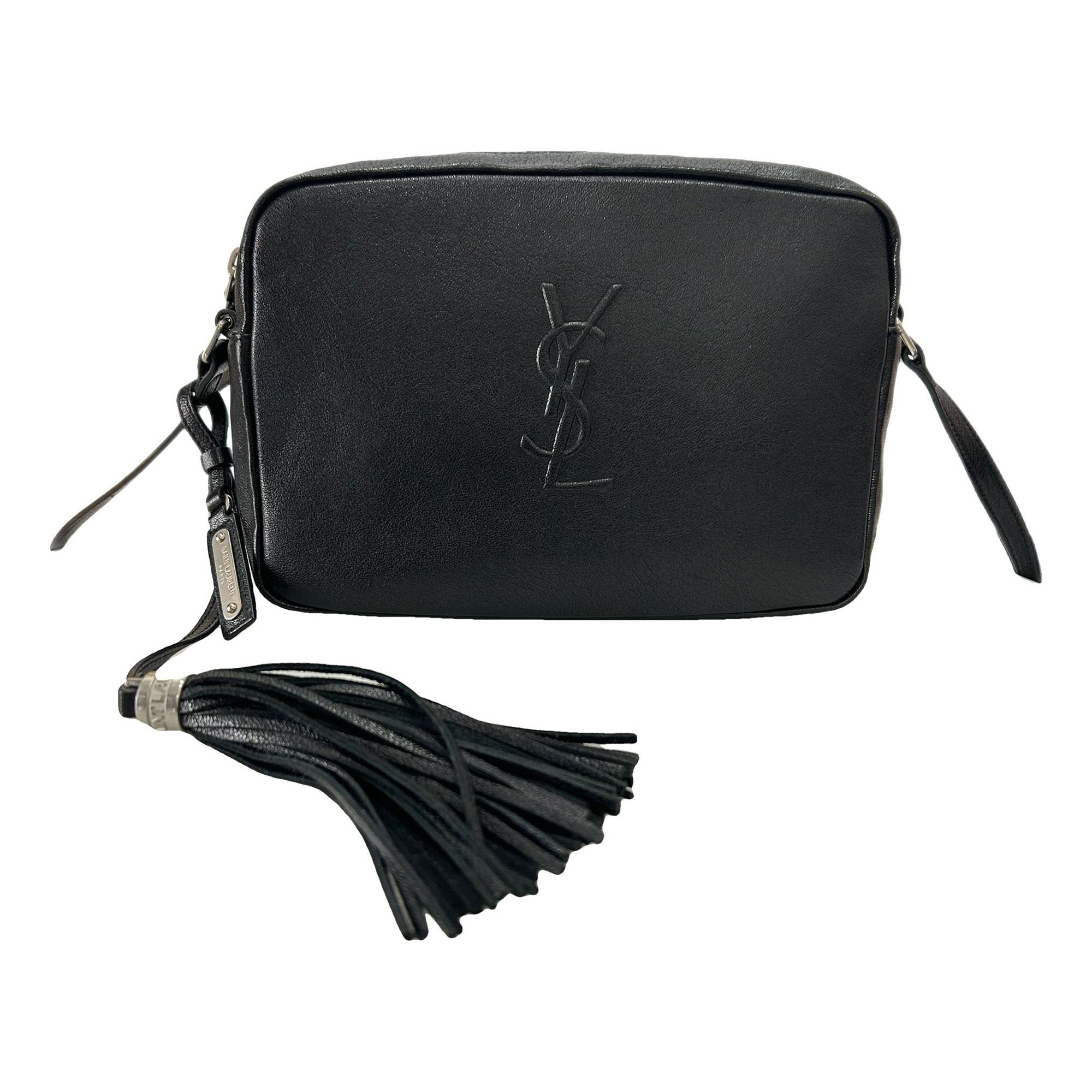 Camera Lou leather crossbody bag