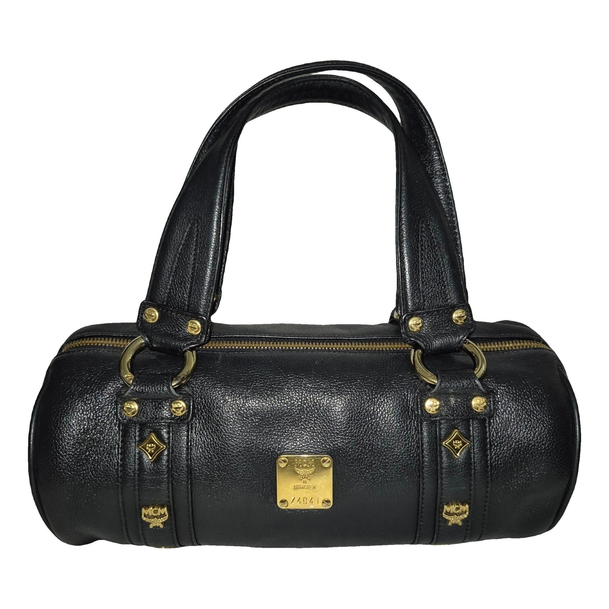 Boston leather handbag
