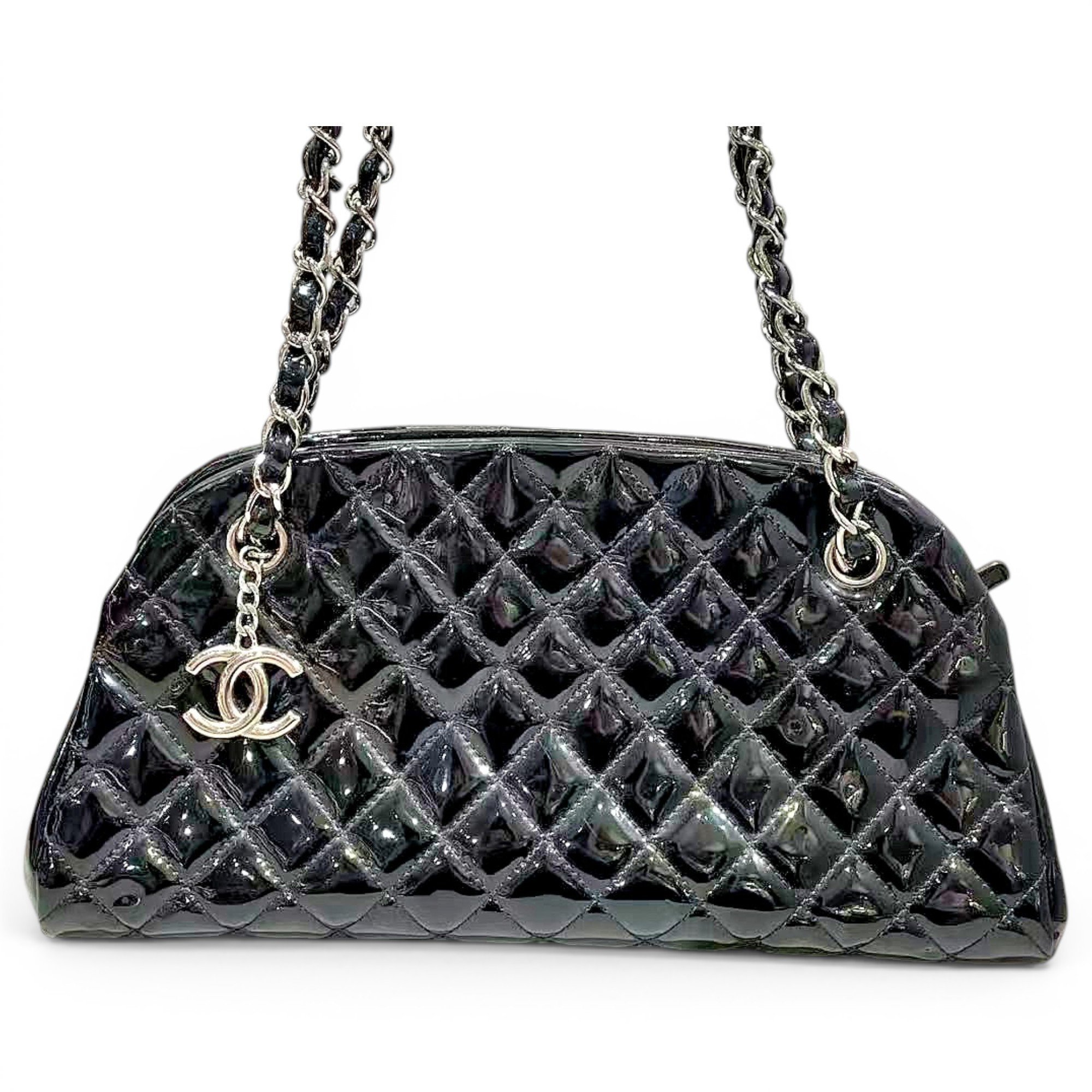 Patent leather handbag