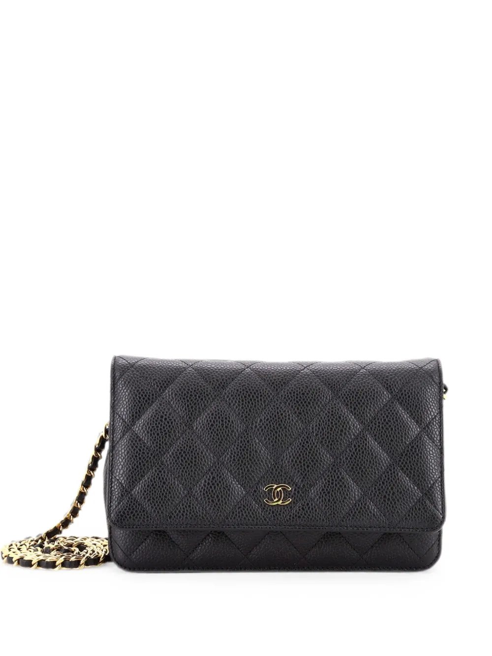 Wallet on Chain Quilted Caviar crossbody bag
