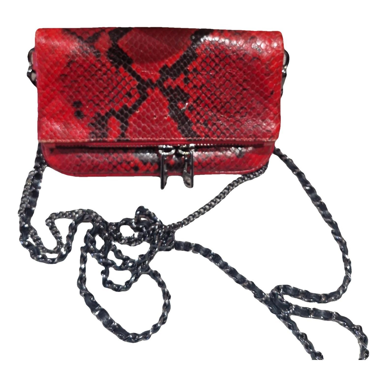 Rock leather clutch bag