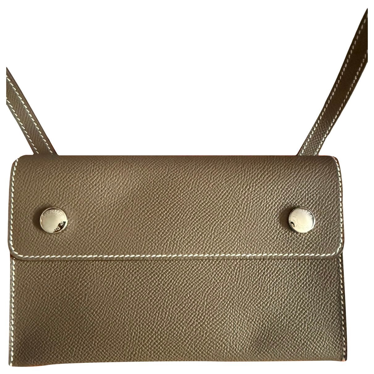 Leather clutch bag