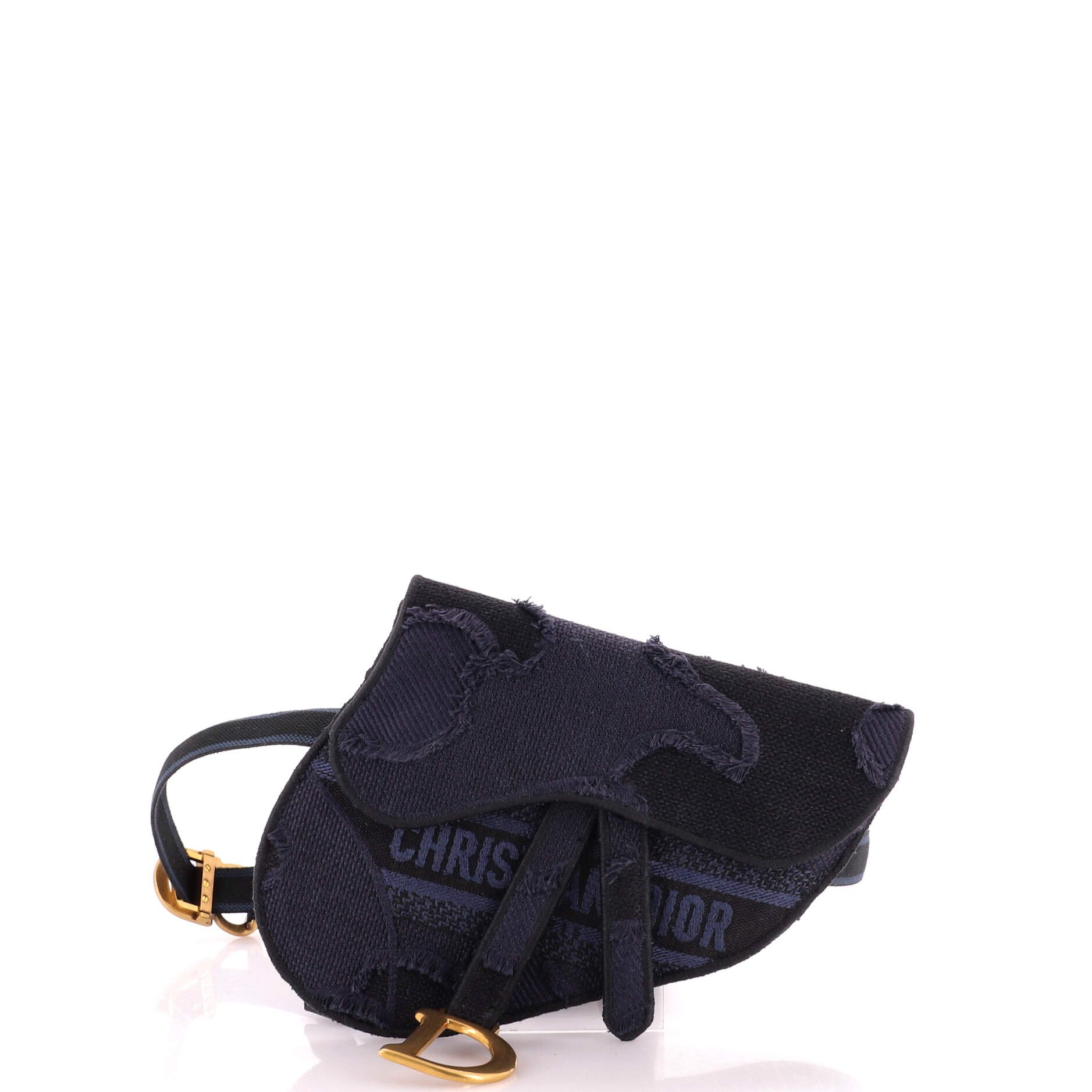 Saddle Belt Bag Camouflage Embroidered Canvas