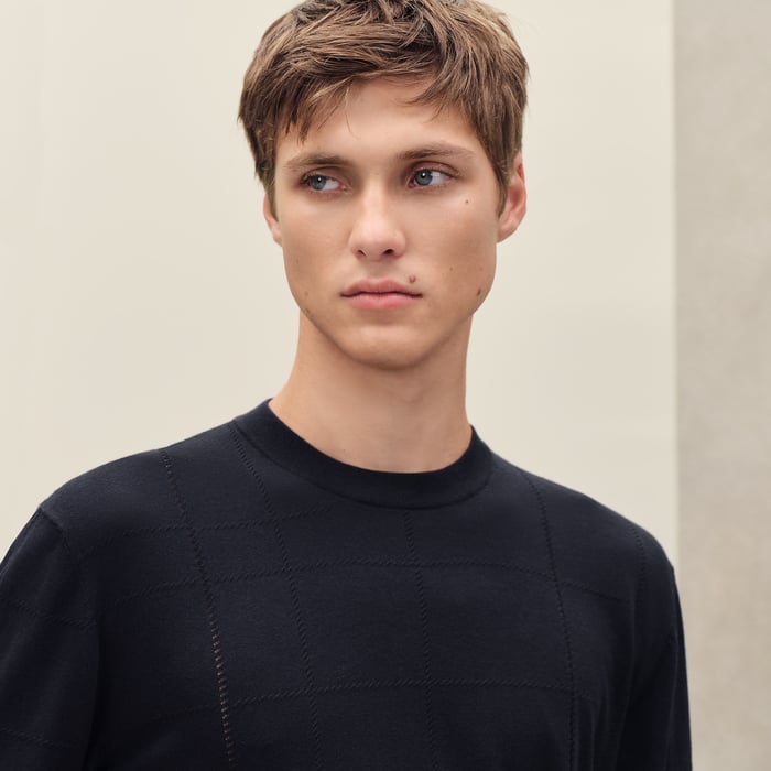 Marine "Jeu De Points Sellier" Crewneck Sweater