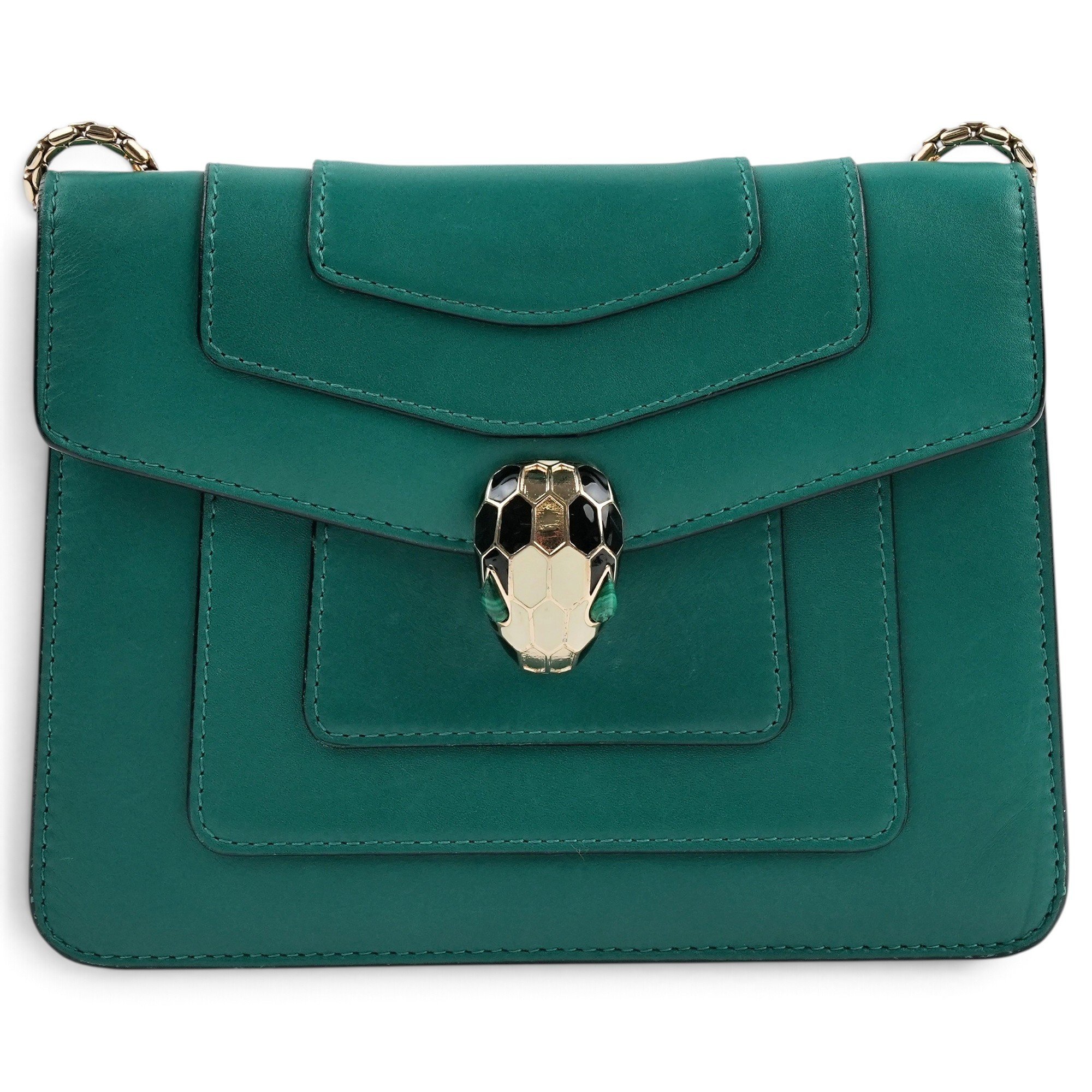 Serpenti leather handbag