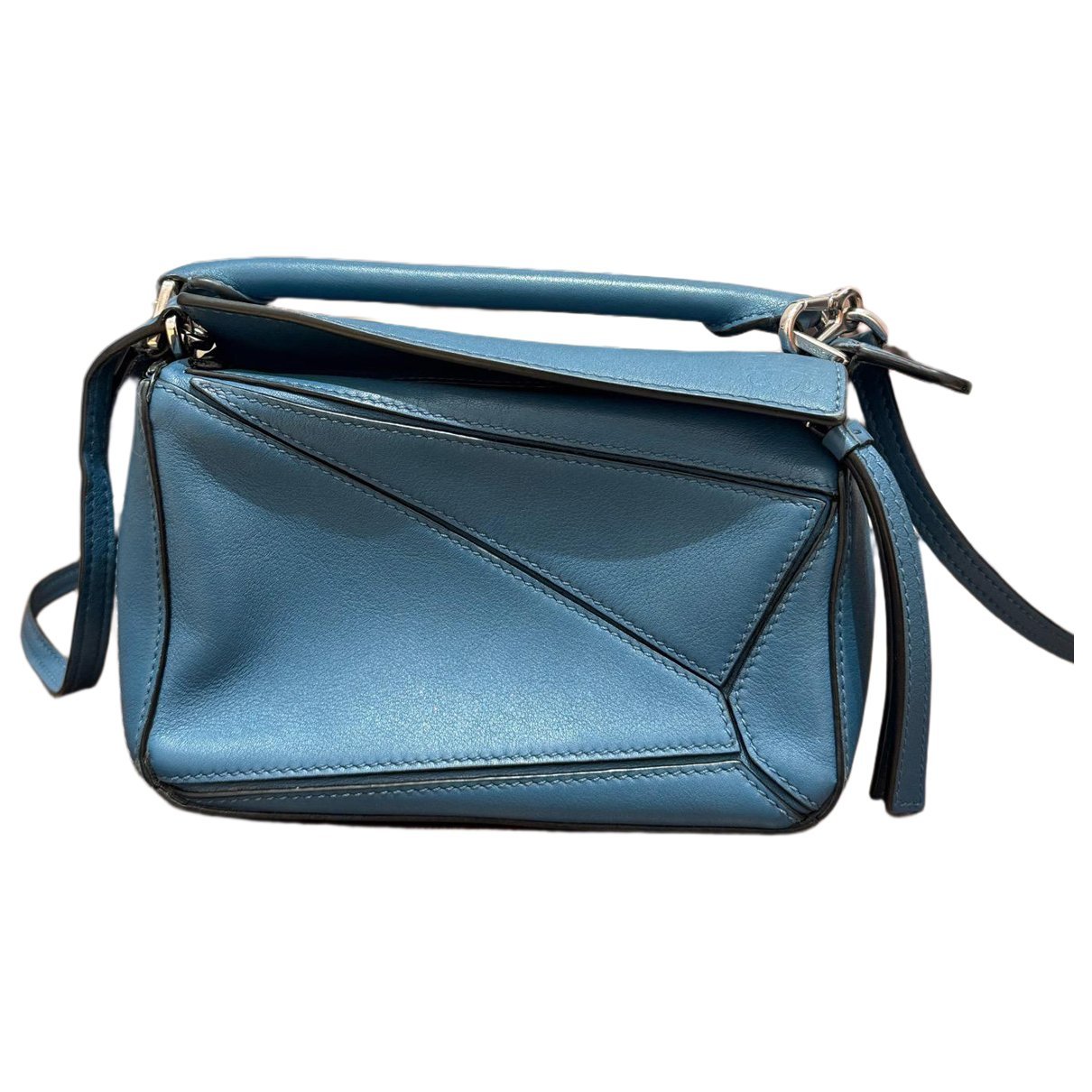 Puzzle leather handbag