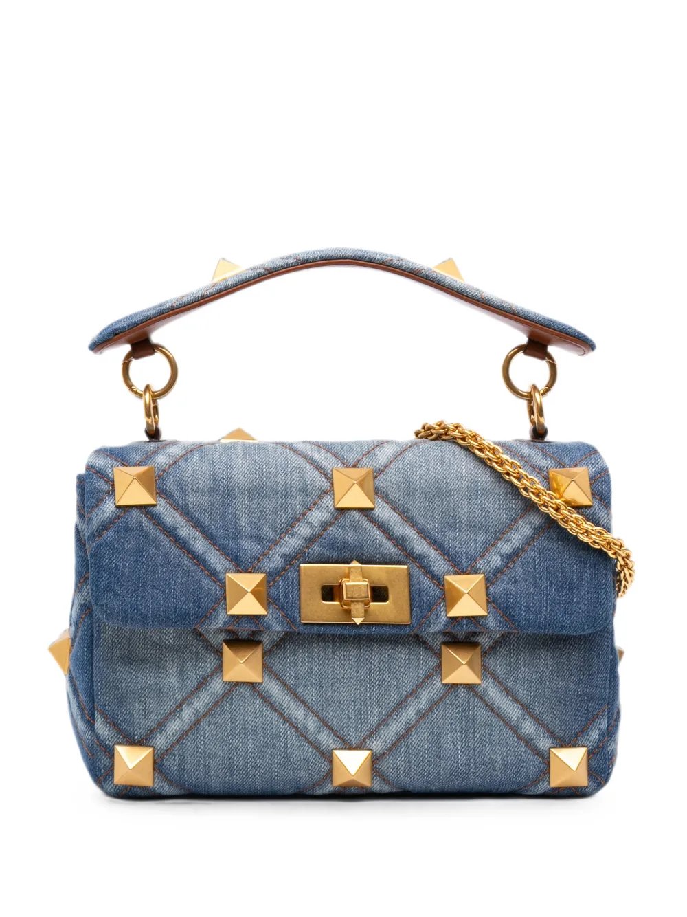 2018-2026 Medium Denim Roman Stud satchel