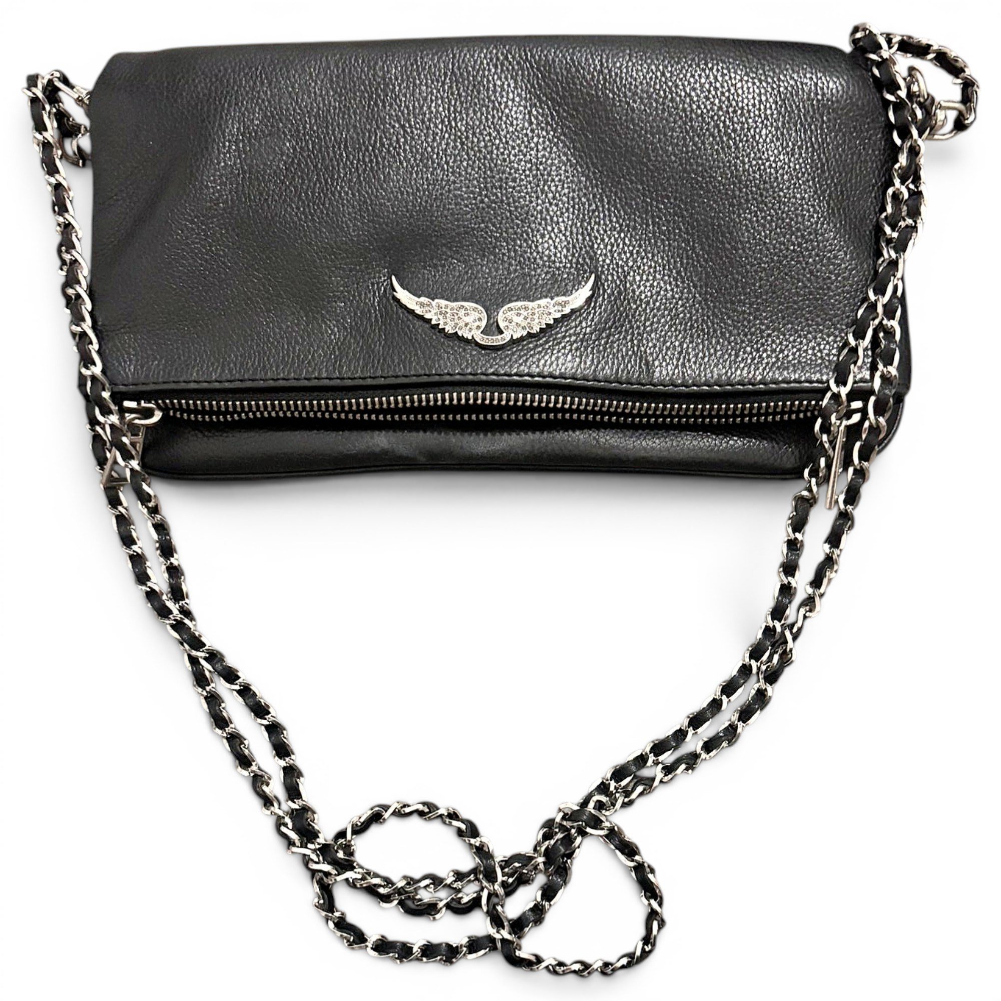 Rock leather crossbody bag