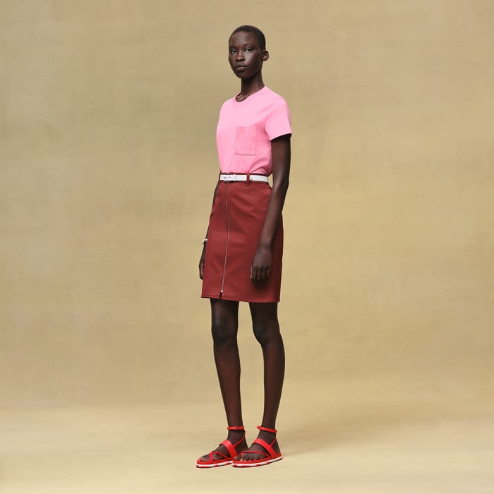 Rose Bonbon Embroidered Pocket T-shirt