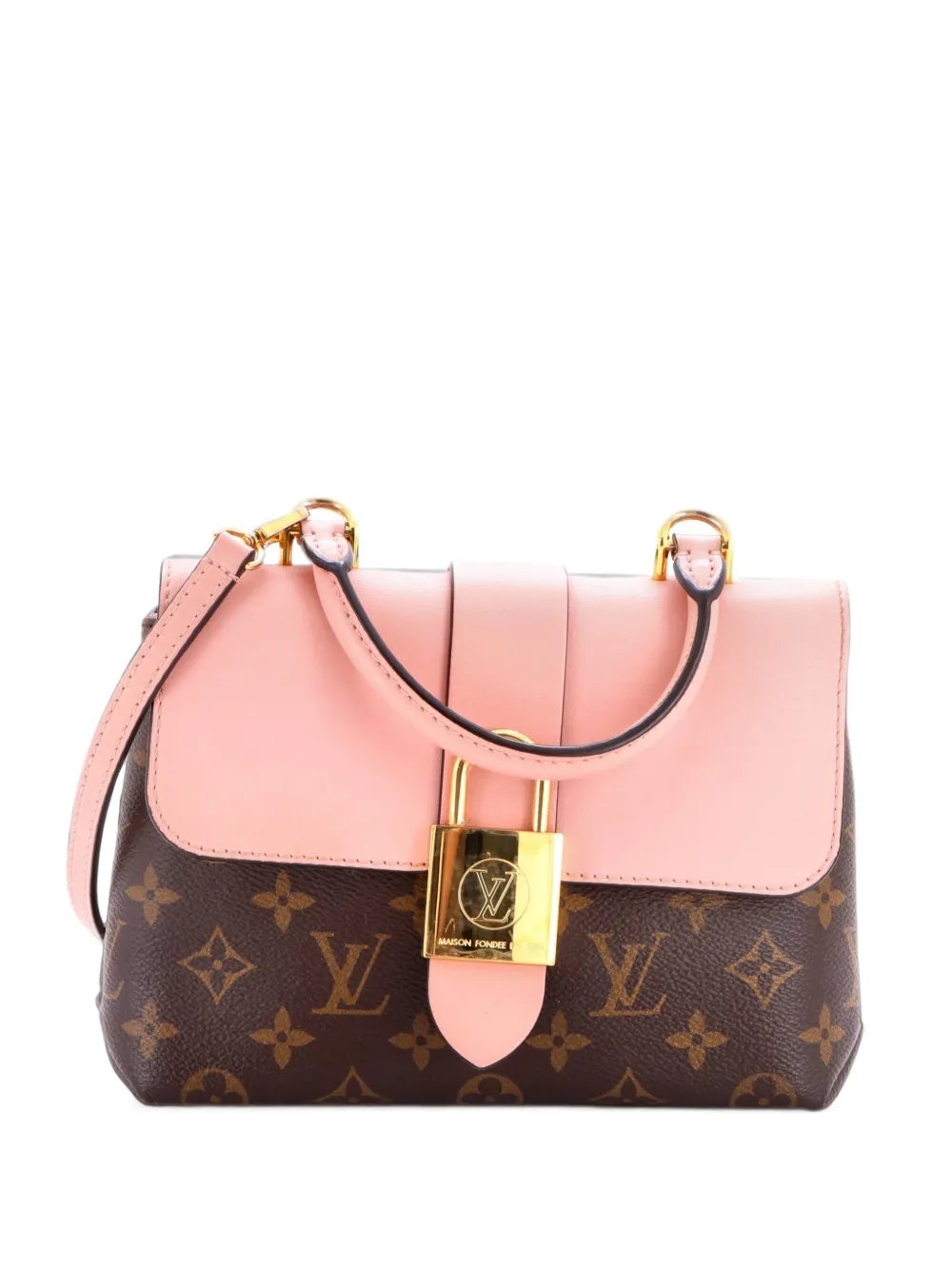 Locky Handbag Monogram Canvas with Leather BB satchel