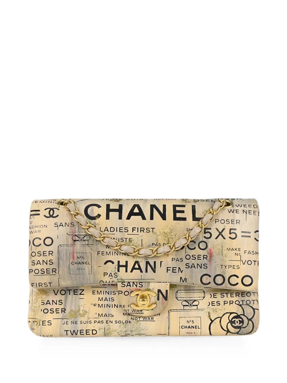 2015 medium Newspaper Classic Double Flap shoulder bag