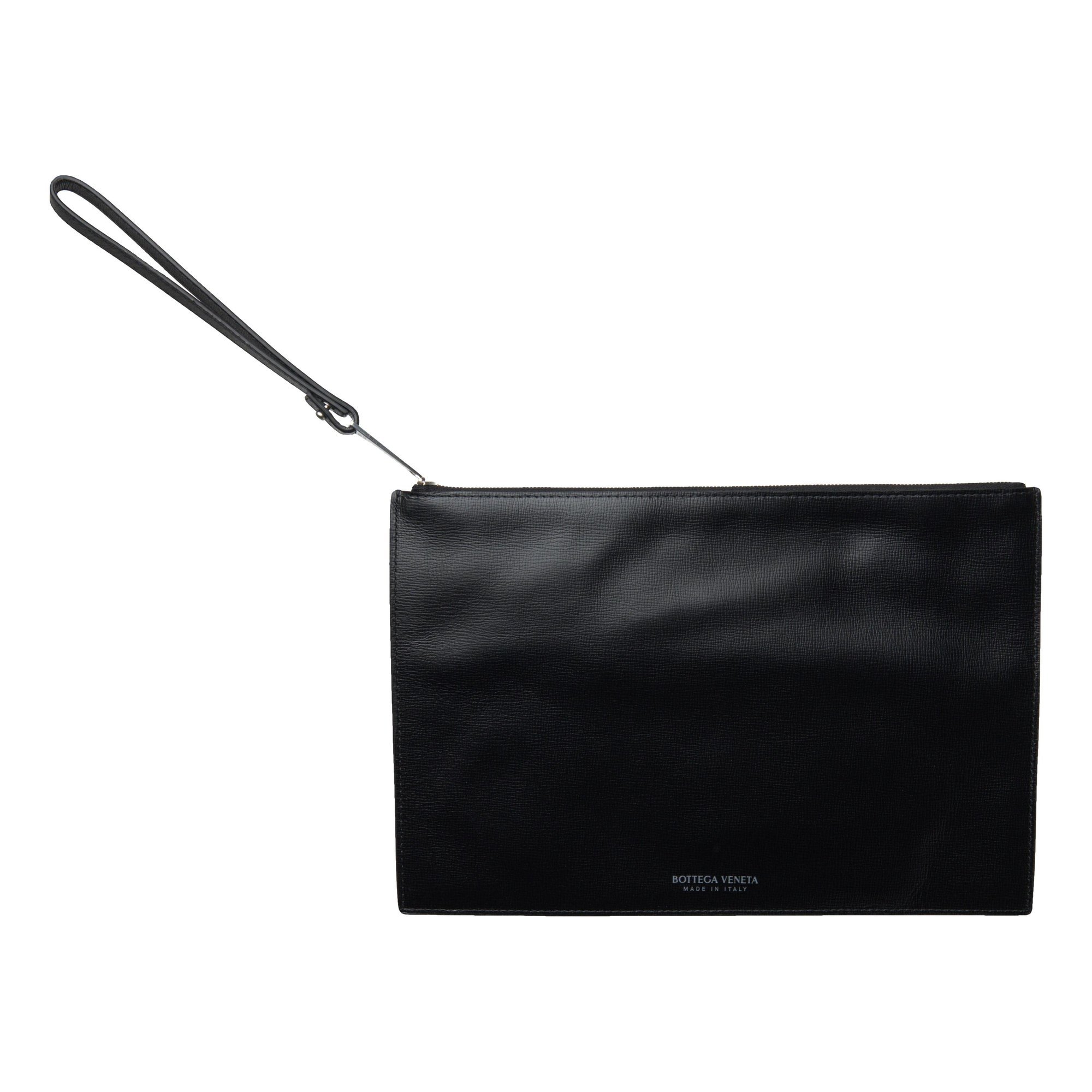 Leather clutch bag