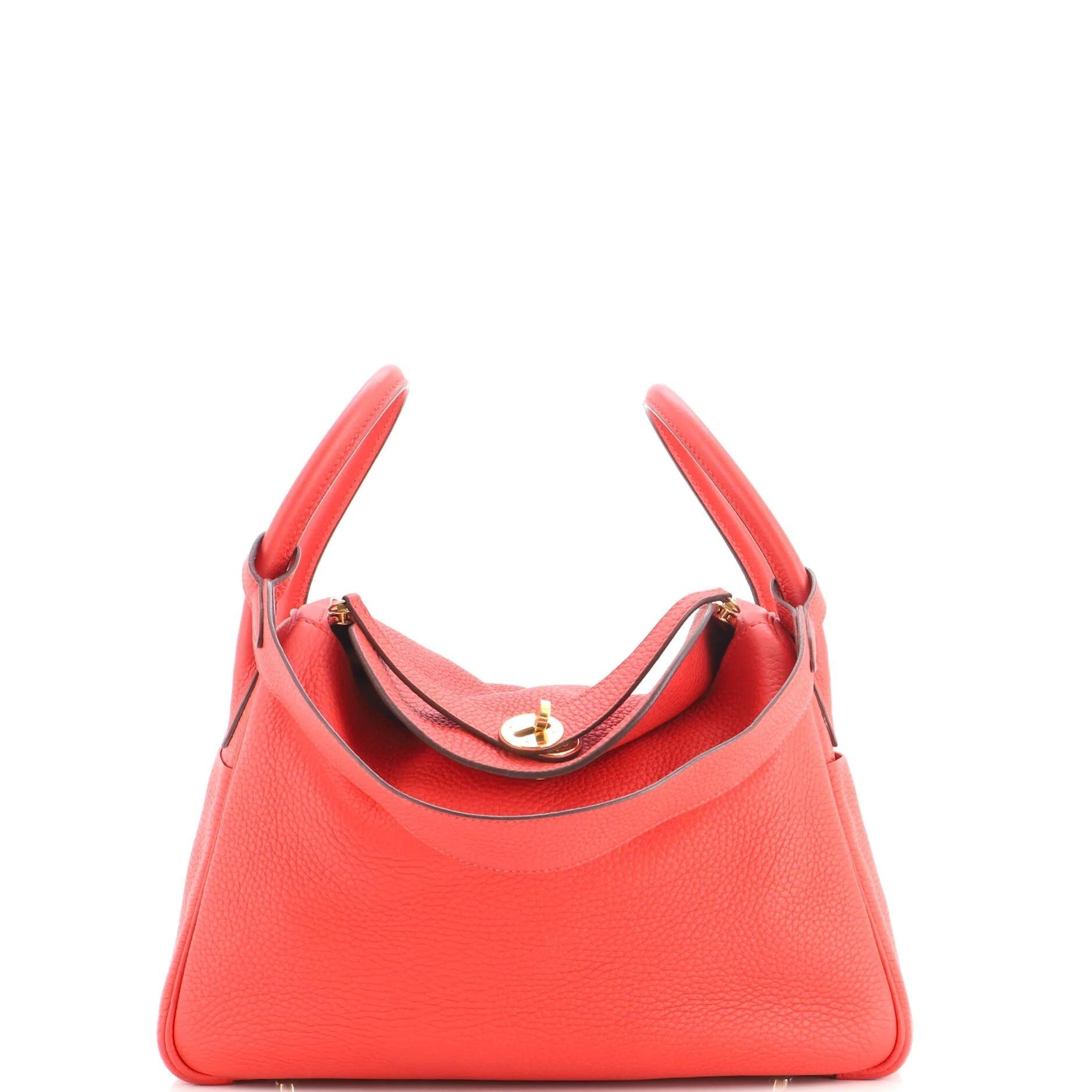 Hermes Lindy Handbag Clemence Leather 2015