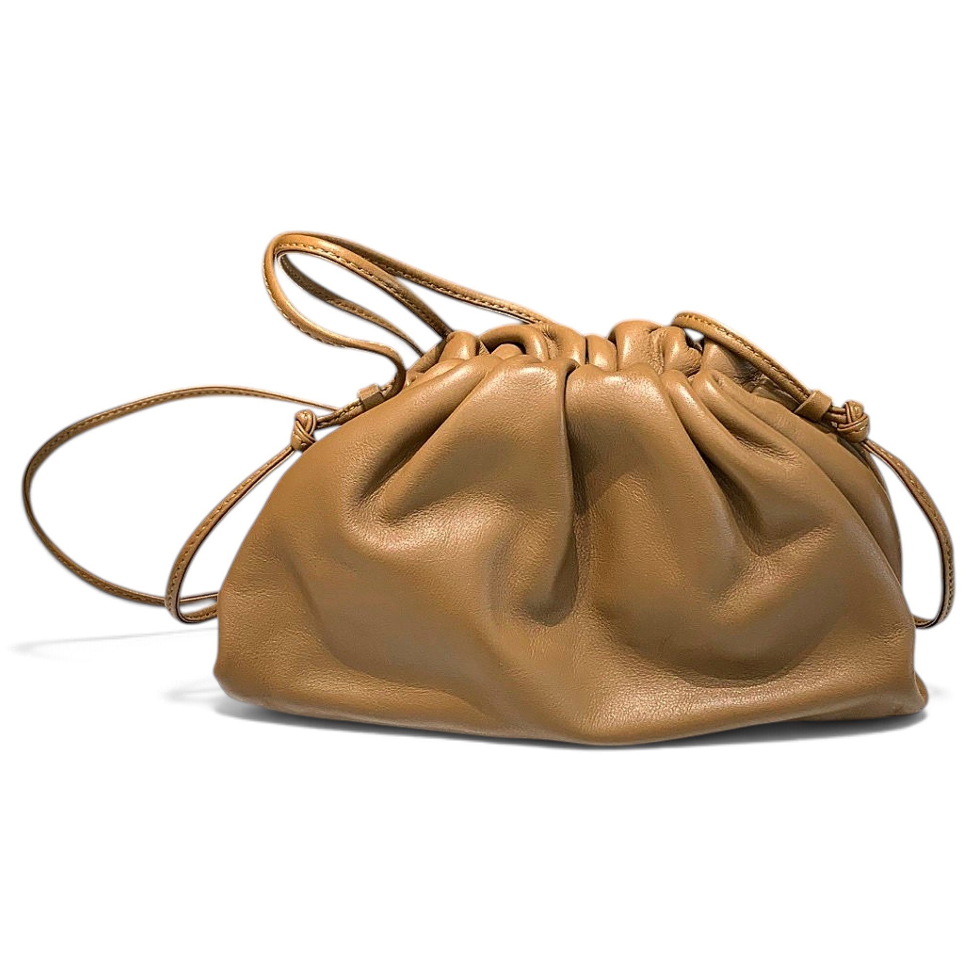 Pouch leather handbag