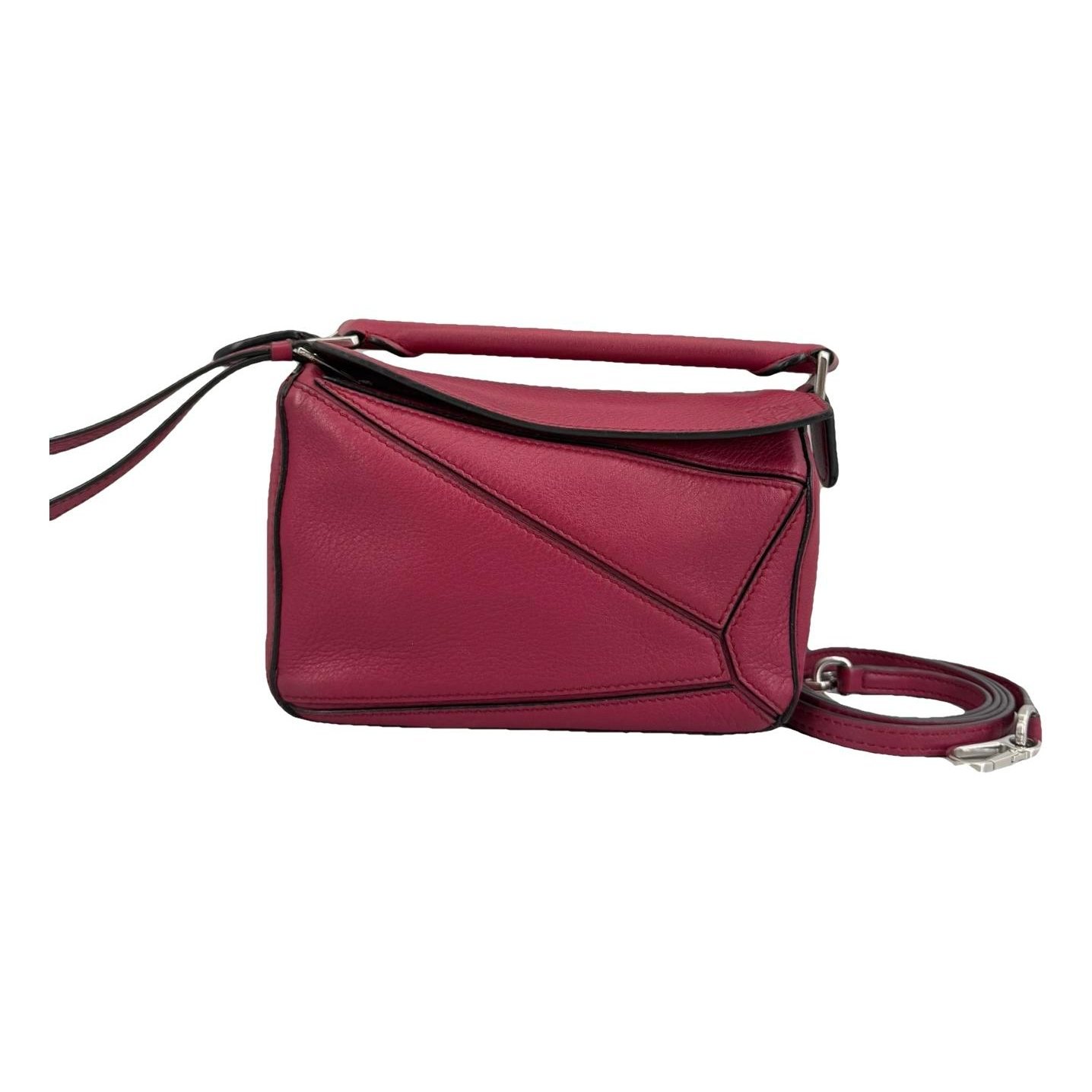 Puzzle leather handbag