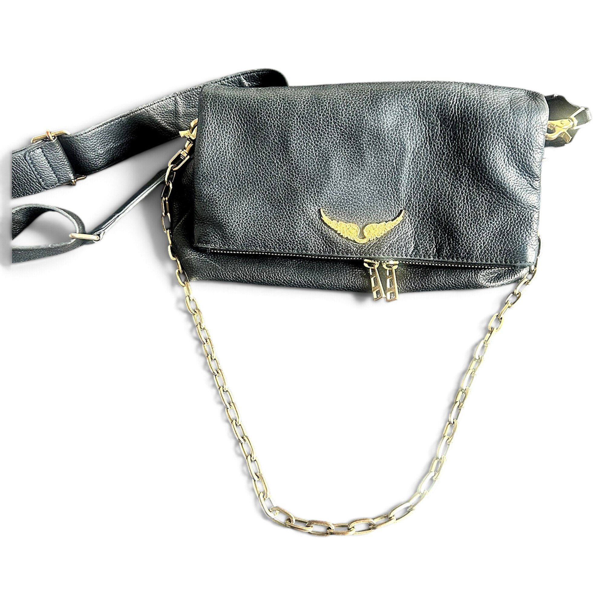Rock leather crossbody bag