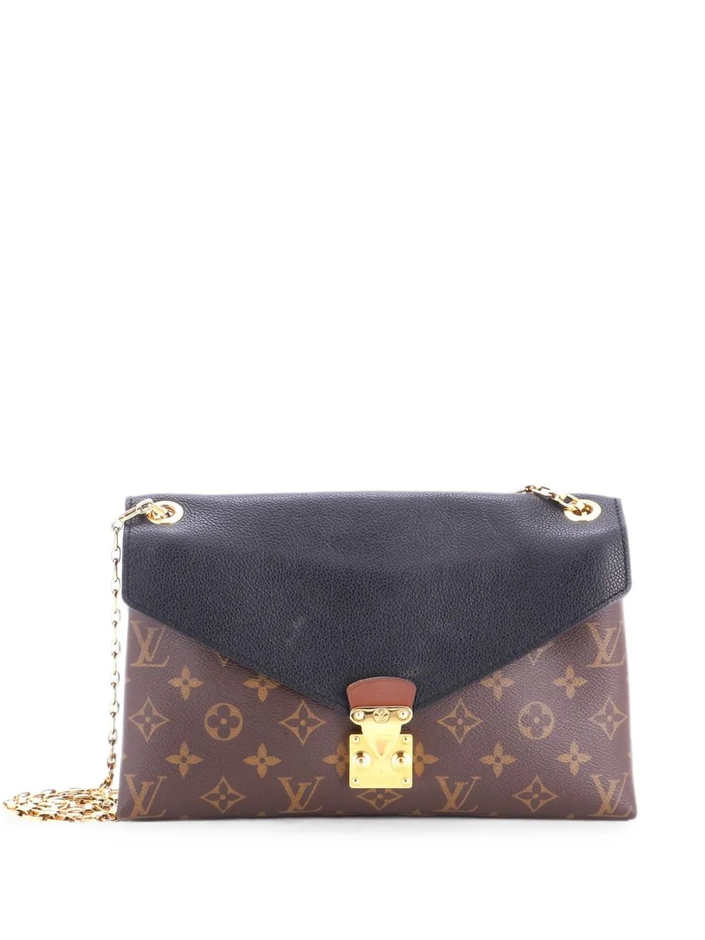 Pallas Chain Monogram Canvas and Calfskin shoulder bag