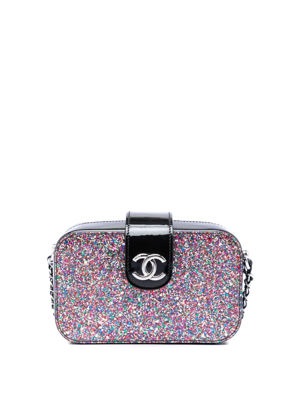 2017-2018 Glitter Patent Evening On The Moon Camera Case crossbody bag