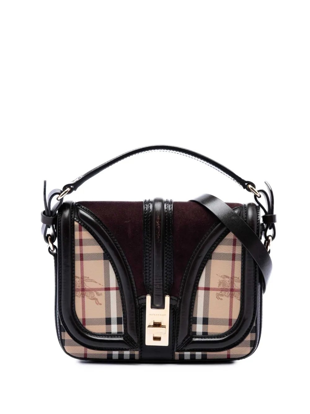 Burberry 2000-2017 Haymarket Check Coated Canvas Brickfield satchel