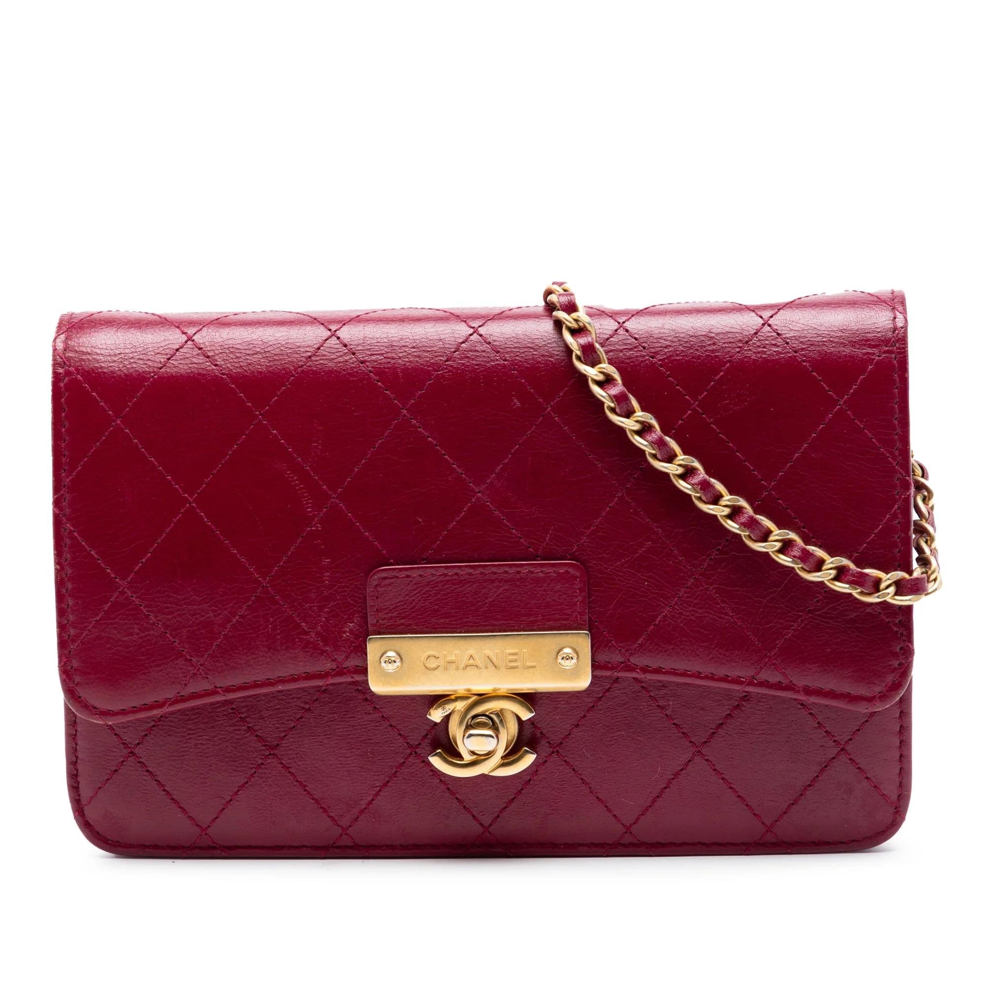 Wallet On Chain leather handbag