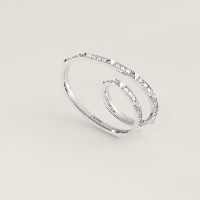 Sans Coloris Hermès Clou d'H Double Ring