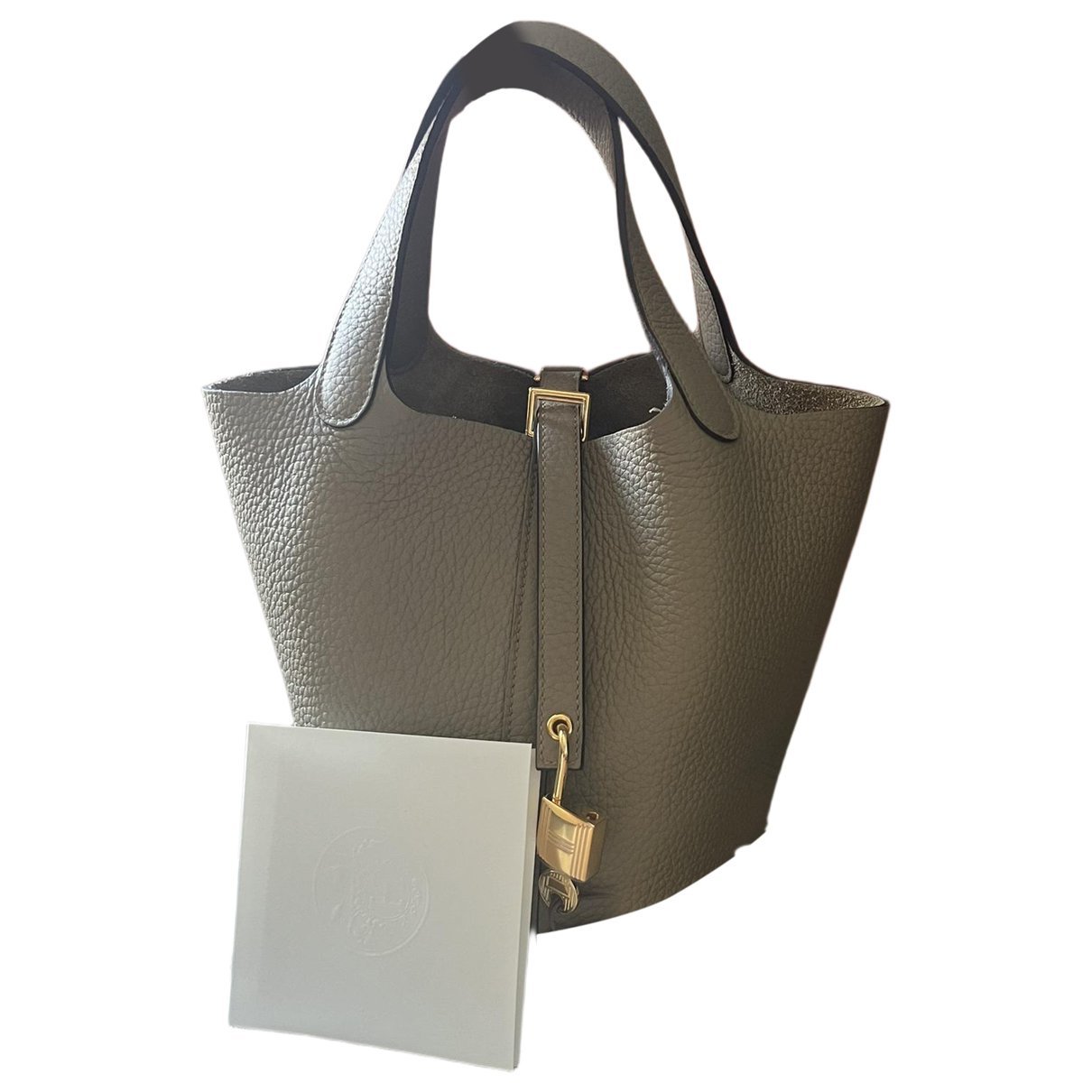 Picotin leather tote