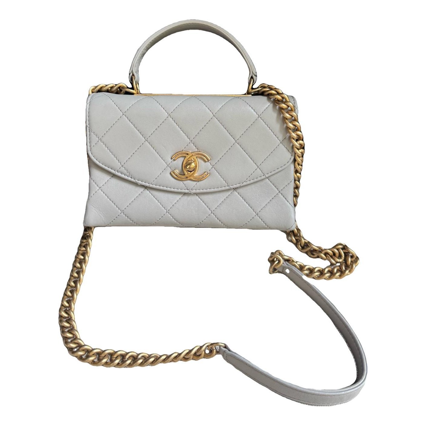 Trendy CC leather handbag