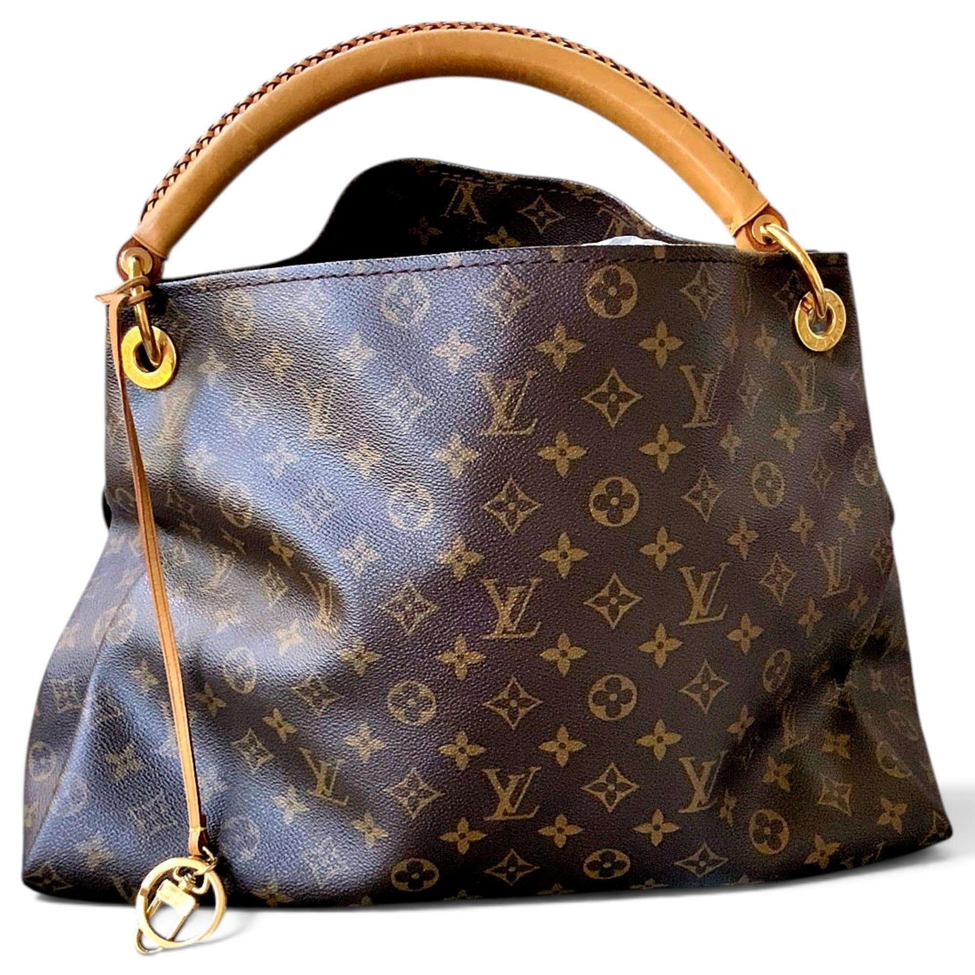 Artsy leather handbag