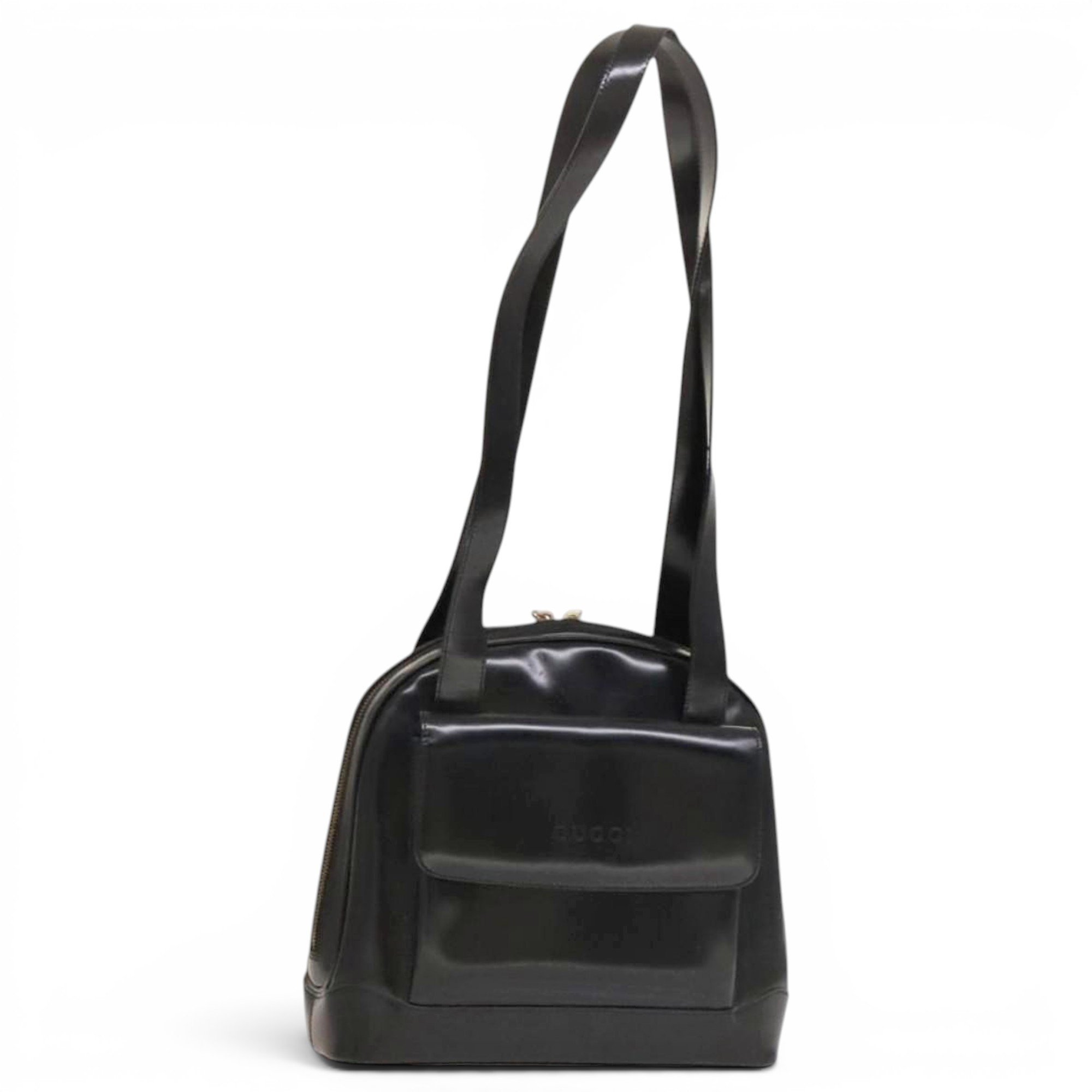 Patent leather handbag