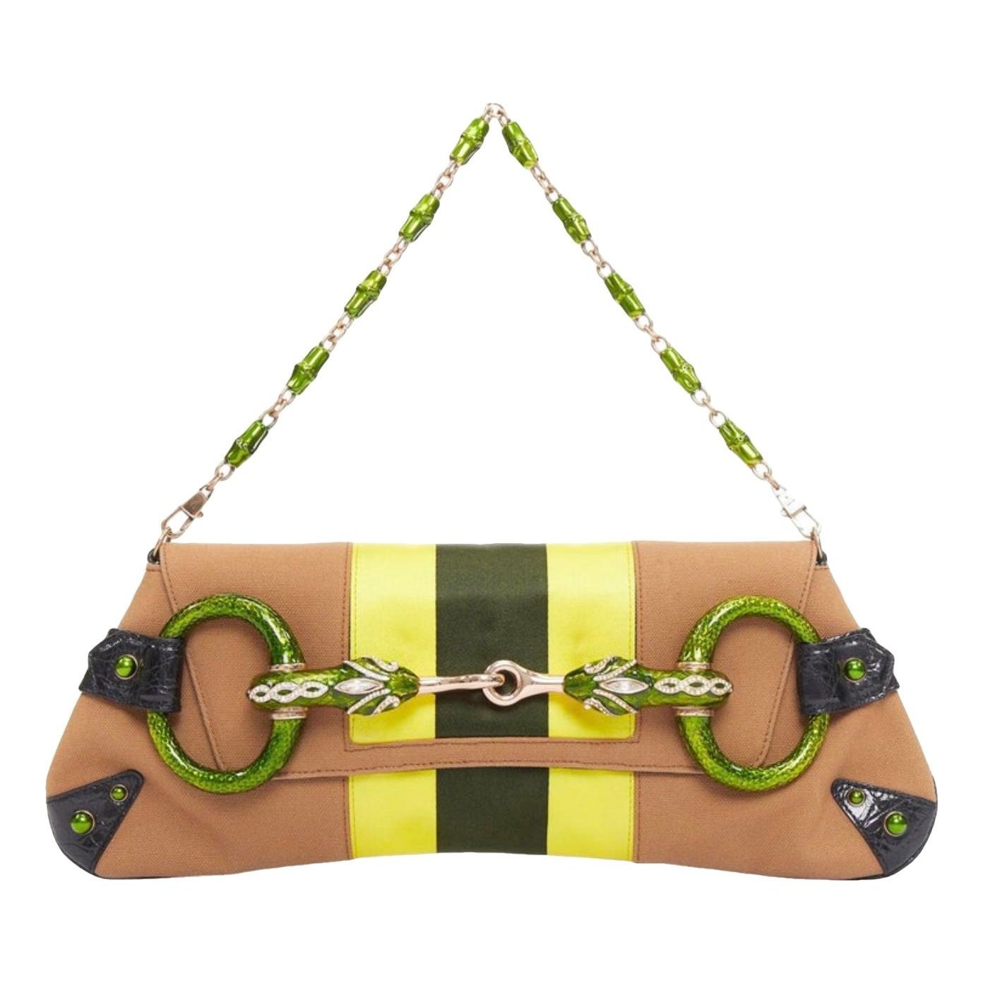 Horsebit Chain cloth handbag