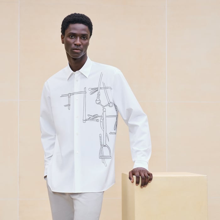 "Harnais en Gouache 3D" sporty fit shirt